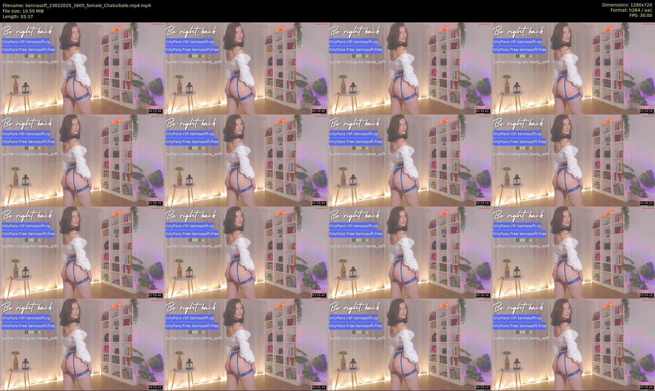 kennasoft — 6 minute Chaturbate female cam show recording, 720p, Feb 23, 2025