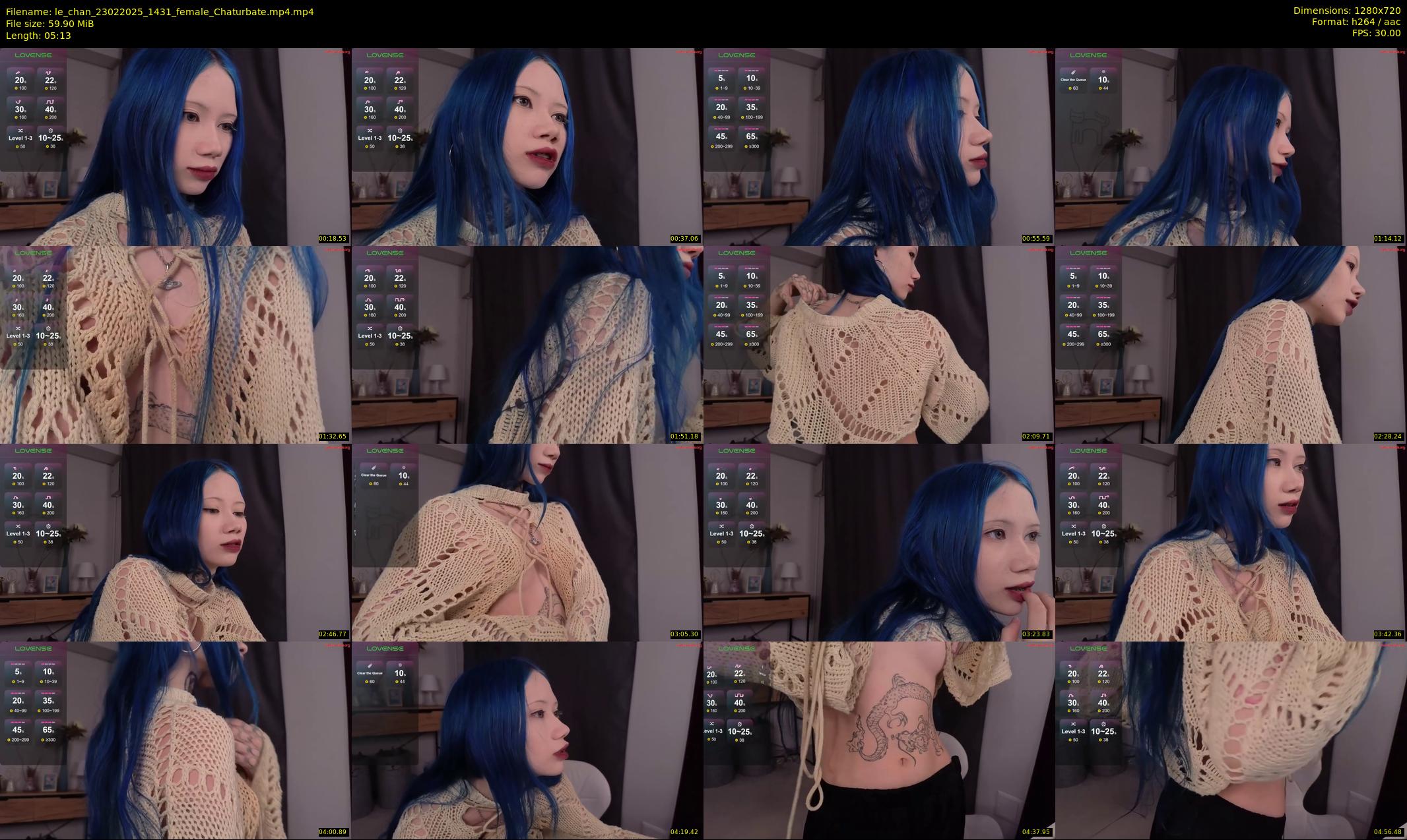 le_chan — 6 minute Chaturbate female cam show recording, 720p, Feb 23, 2025