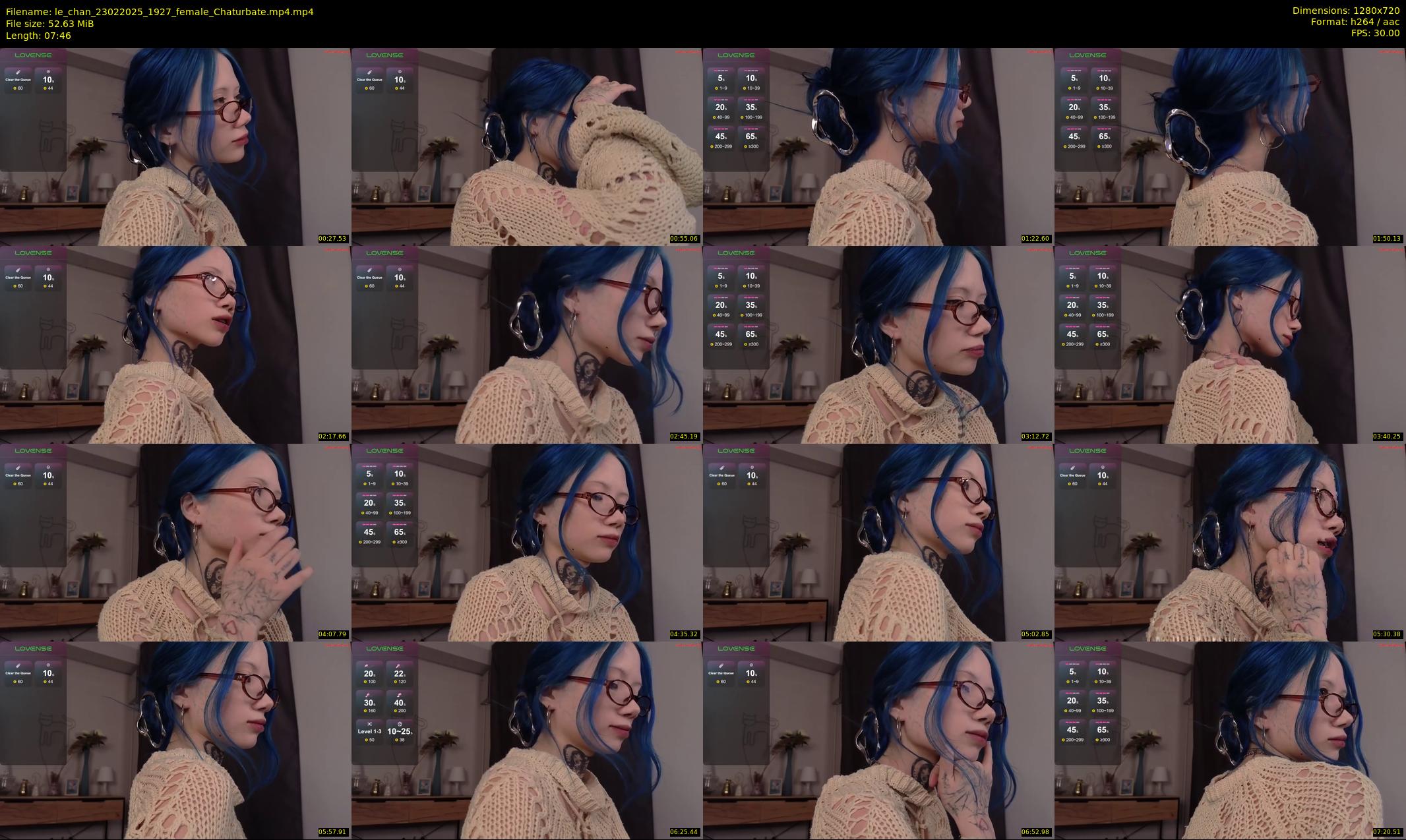 le_chan — 8 minute Chaturbate female cam show recording, 720p, Feb 23, 2025