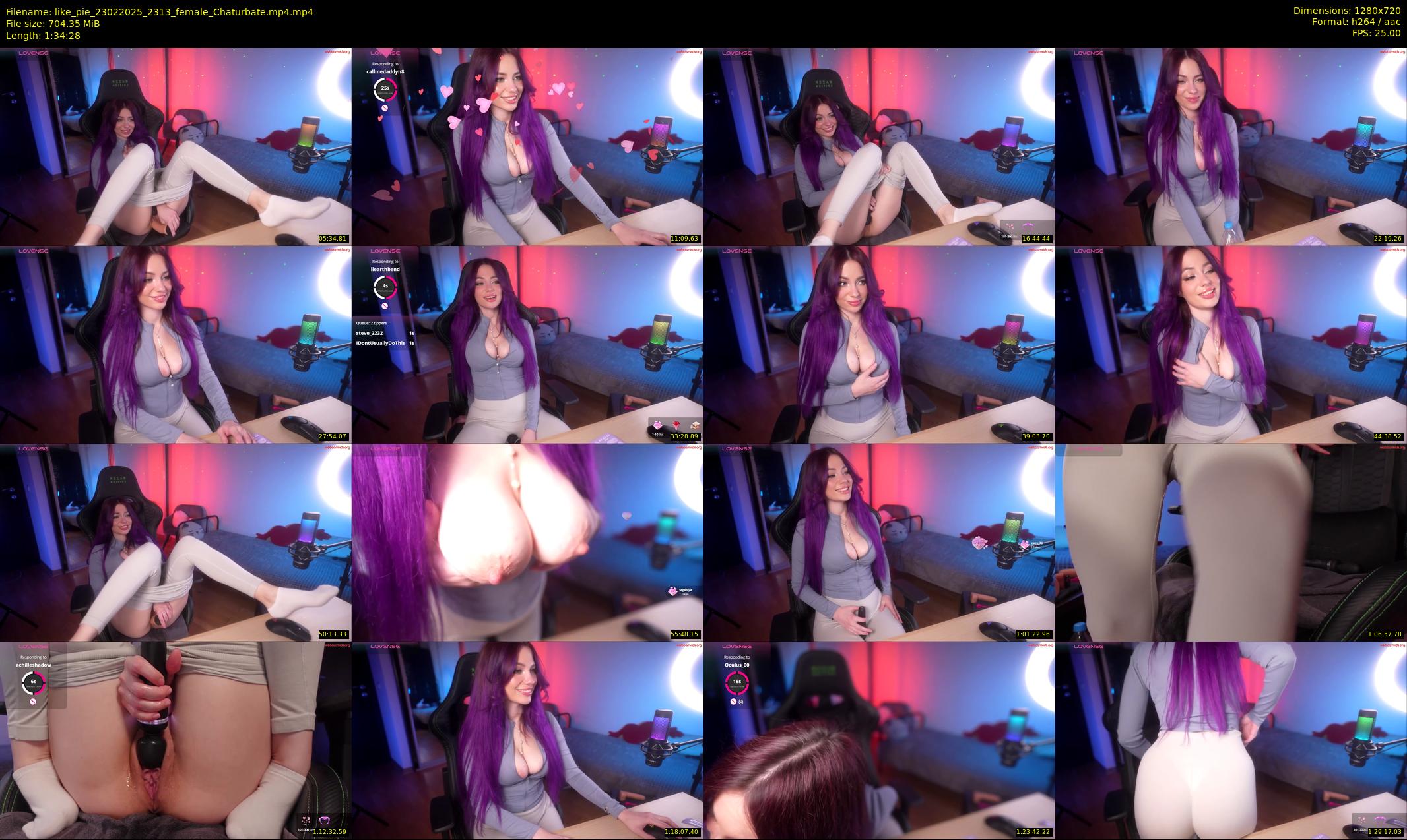 like_pie — 95 minute Chaturbate couple cam show recording, 720p, Feb 23, 2025