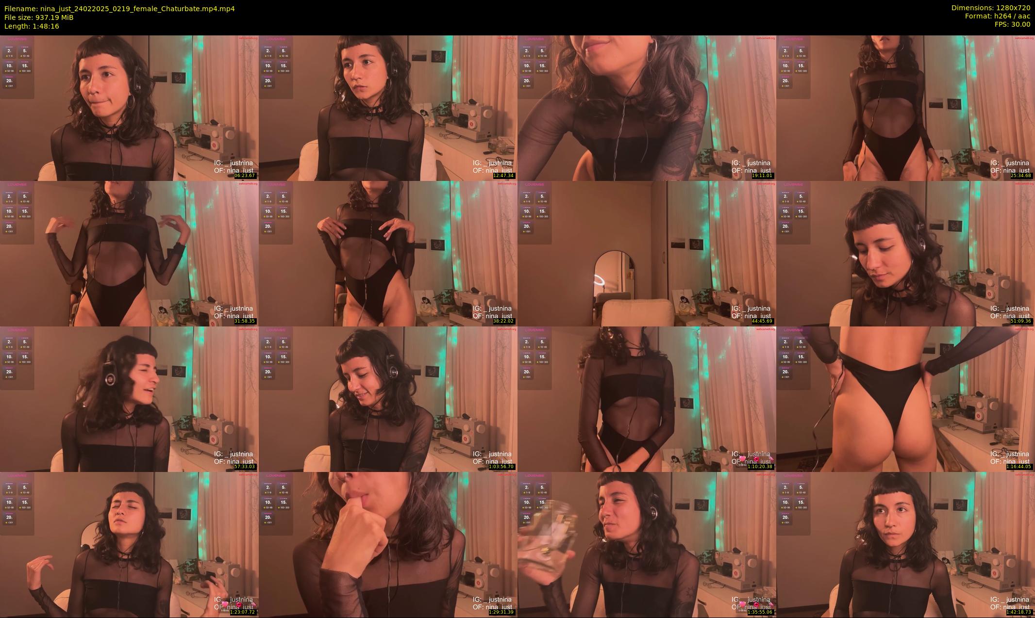 nina_just — 109 minute Chaturbate female cam show recording, 720p, Feb 24, 2025