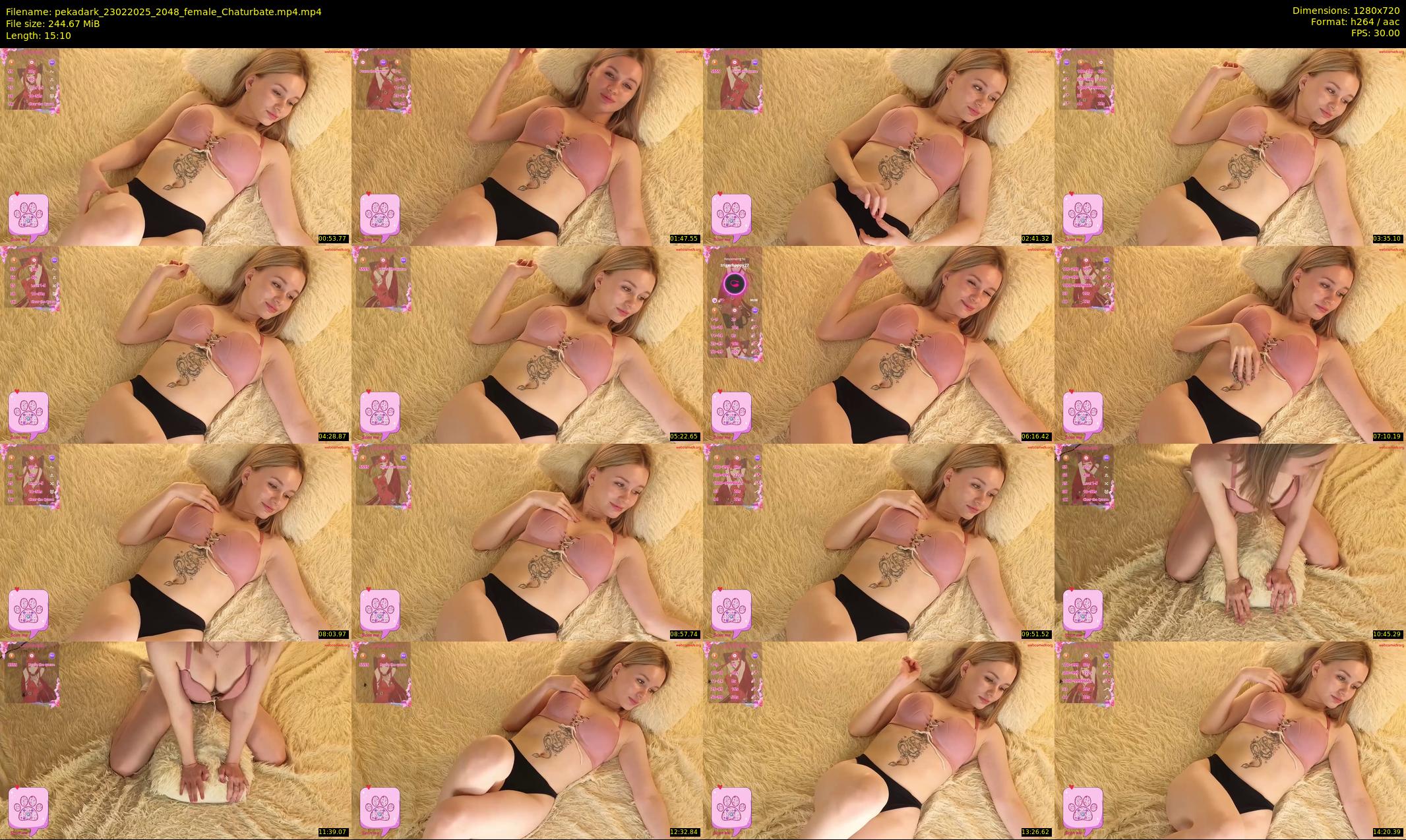 pekadark — 16 minute Chaturbate female cam show recording, 720p, Feb 23, 2025