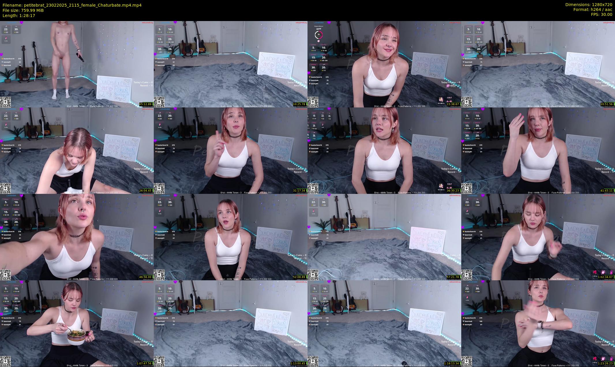 petitebrat — 89 minute Chaturbate female cam show recording, 720p, Feb 23, 2025