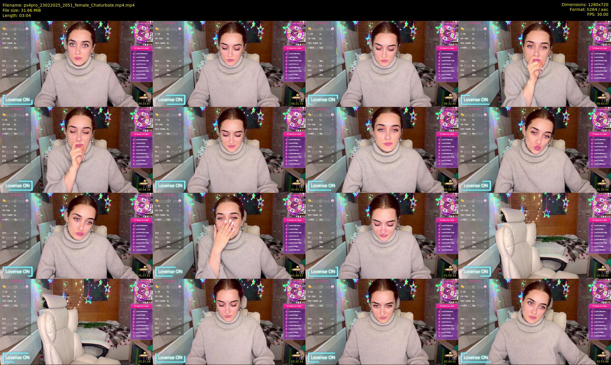 ps4pro — 4 minute Chaturbate female cam show recording, 720p, Feb 23, 2025