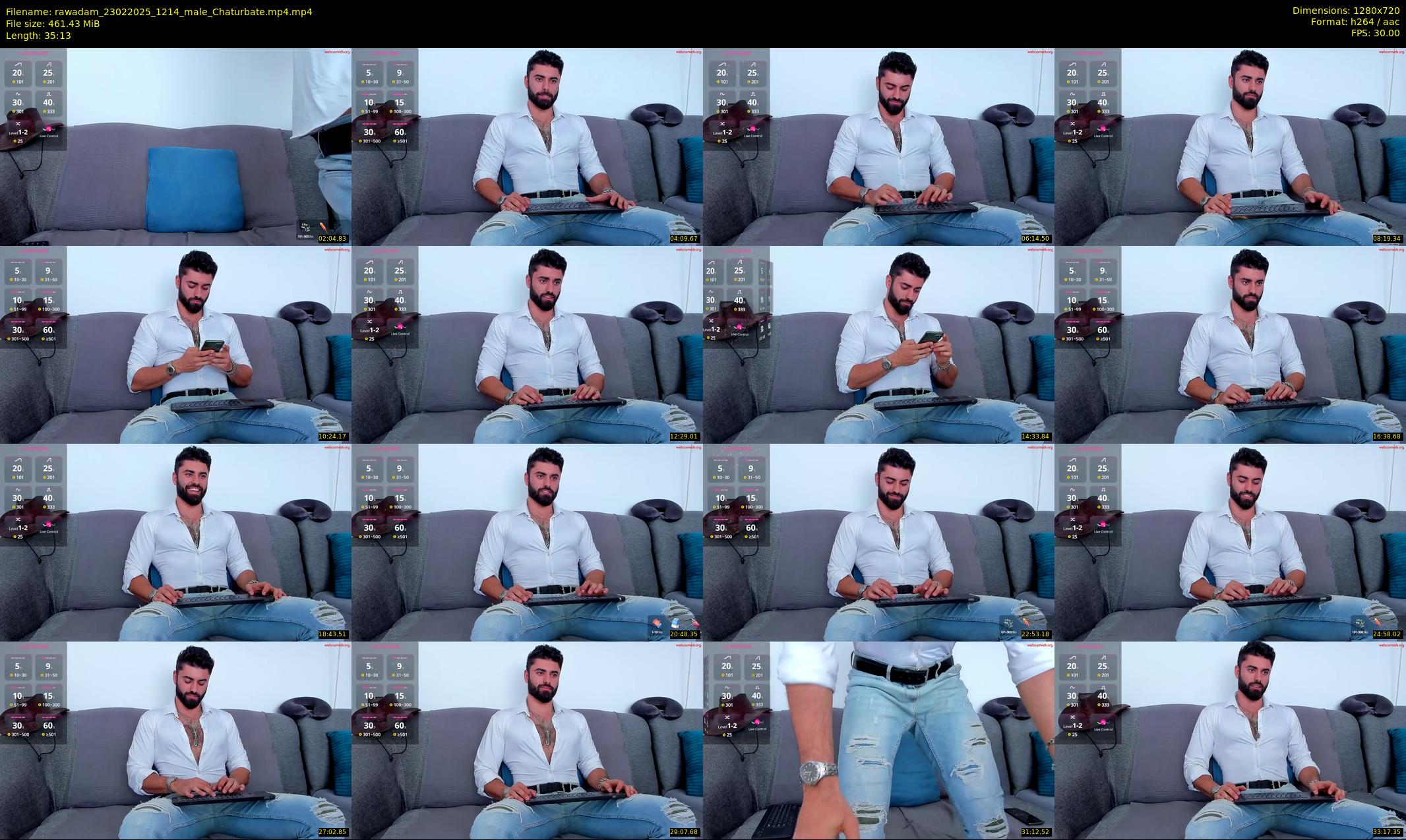 rawadam — 36 minute Chaturbate male cam show recording, 720p, Feb 23, 2025