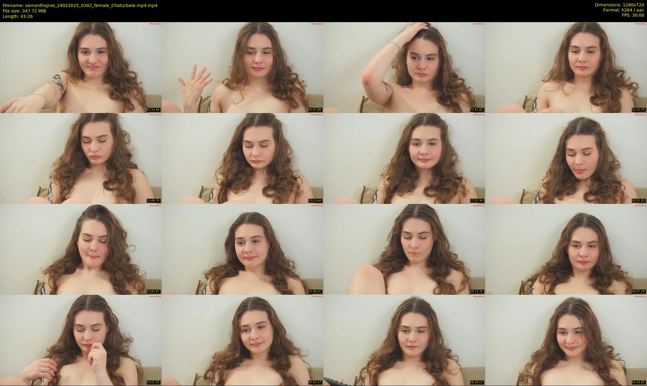 samanthajnss — 44 minute Chaturbate female cam show recording, 720p, Feb 24, 2025