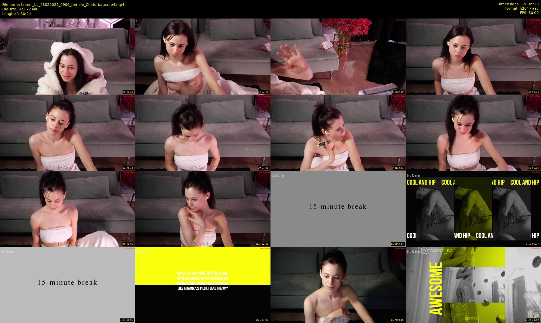 taanni_bc — 111 minute Chaturbate female cam show recording, 720p, Feb 23, 2025