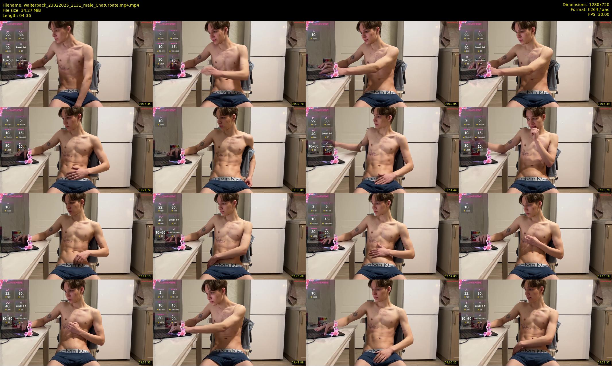 walterback — 5 minute Chaturbate male cam show recording, 720p, Feb 23, 2025