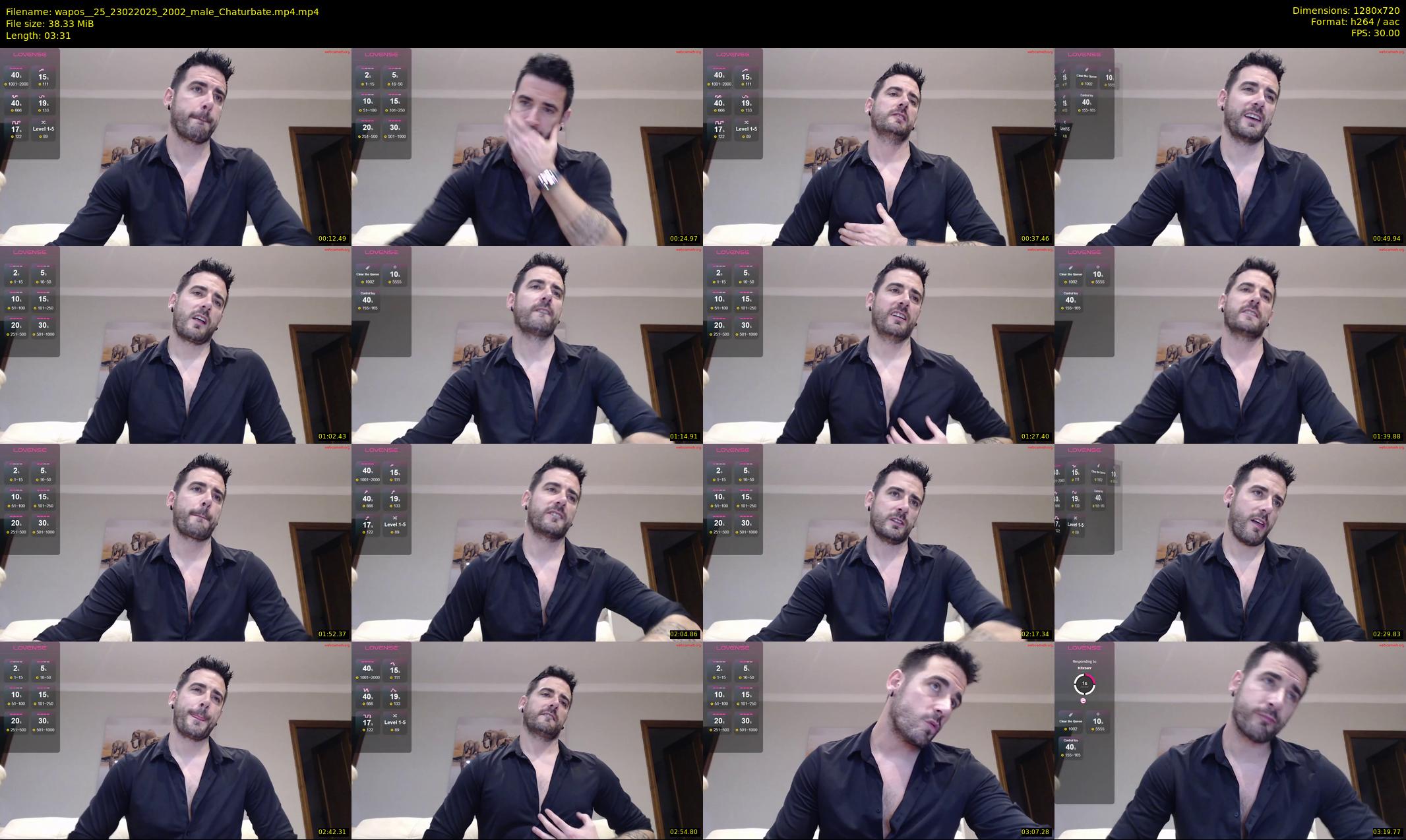 wapos__25 — 4 minute Chaturbate male cam show recording, 720p, Feb 23, 2025