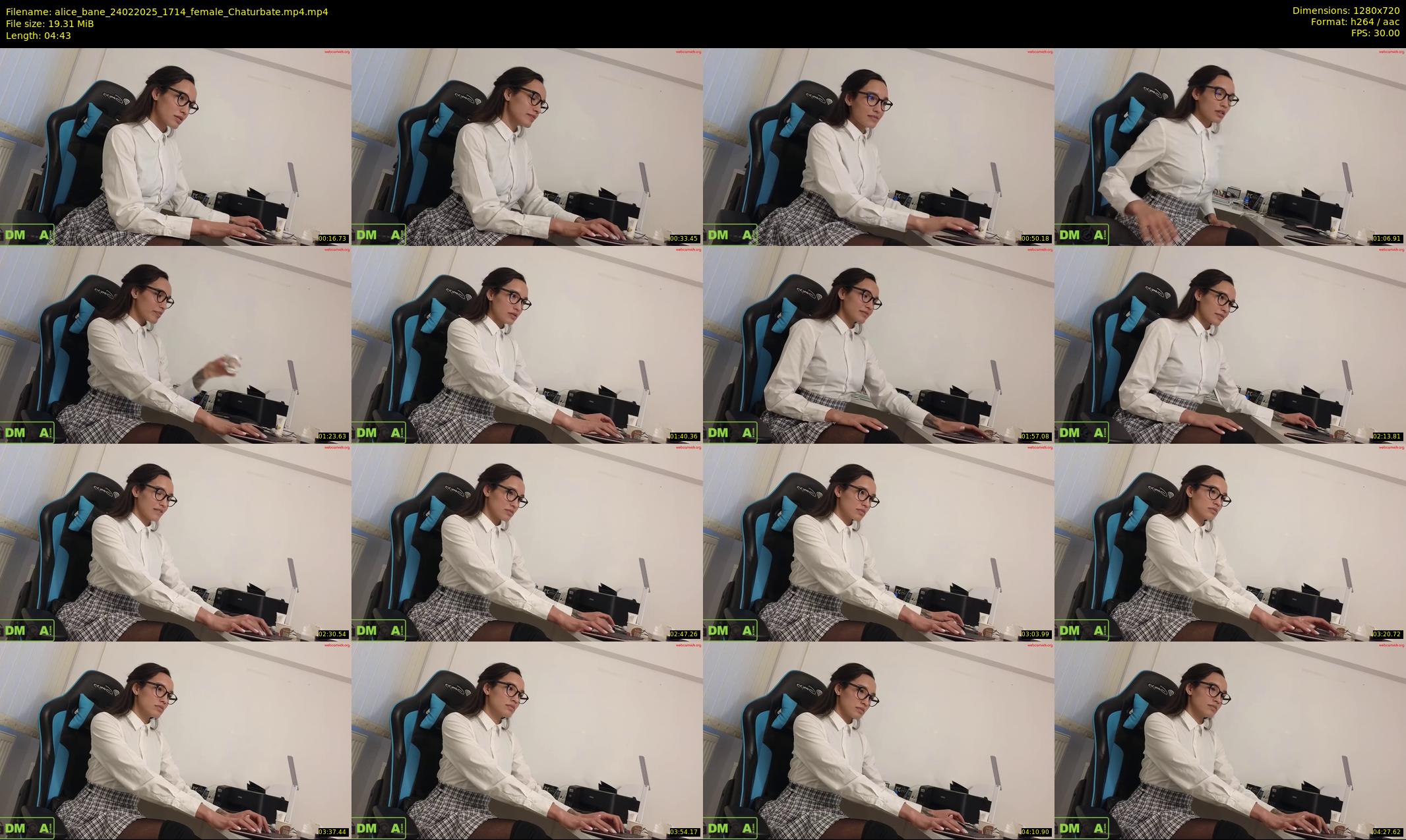 alice_bane — 5 minute Chaturbate female cam show recording, 720p, Feb 24, 2025