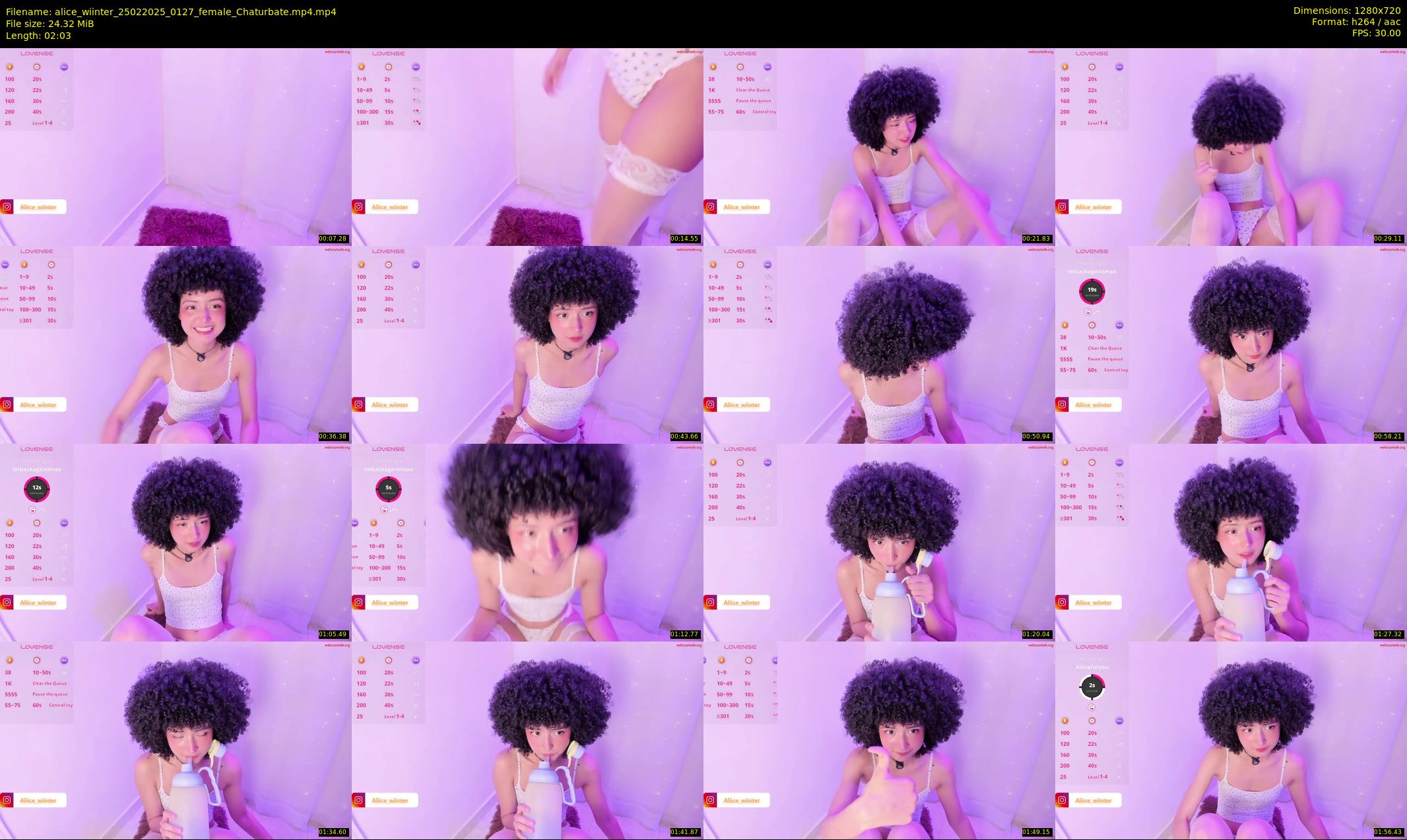 alice_wiinter — 3 minute Chaturbate female cam show recording, 720p, Feb 25, 2025