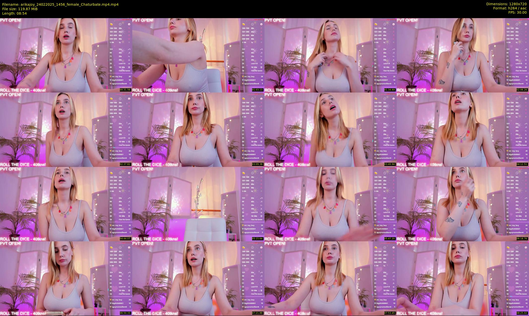 arikajoy — 9 minute Chaturbate female cam show recording, 720p, Feb 24, 2025