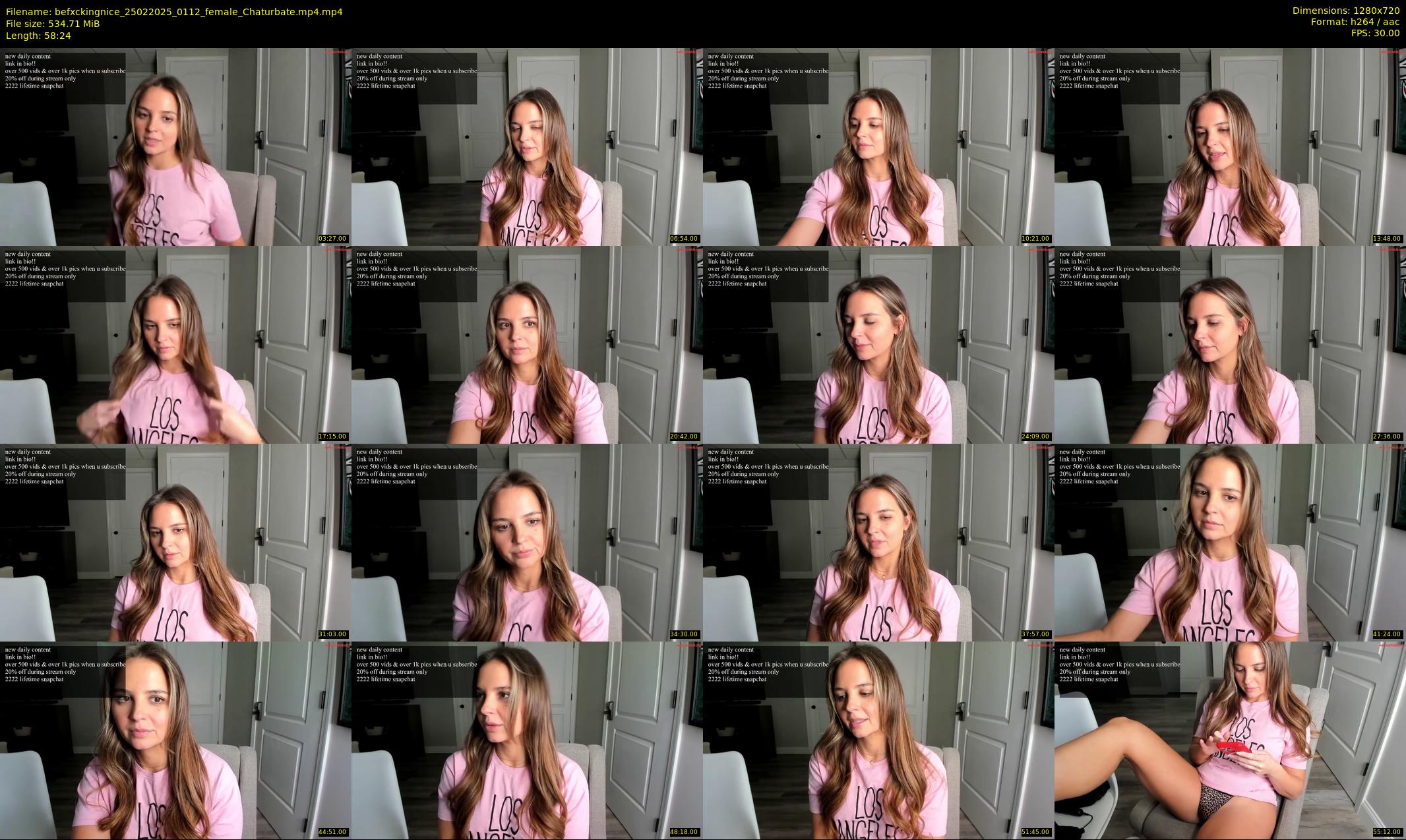 befxckingnice — 59 minute Chaturbate female cam show recording, 720p, Feb 25, 2025