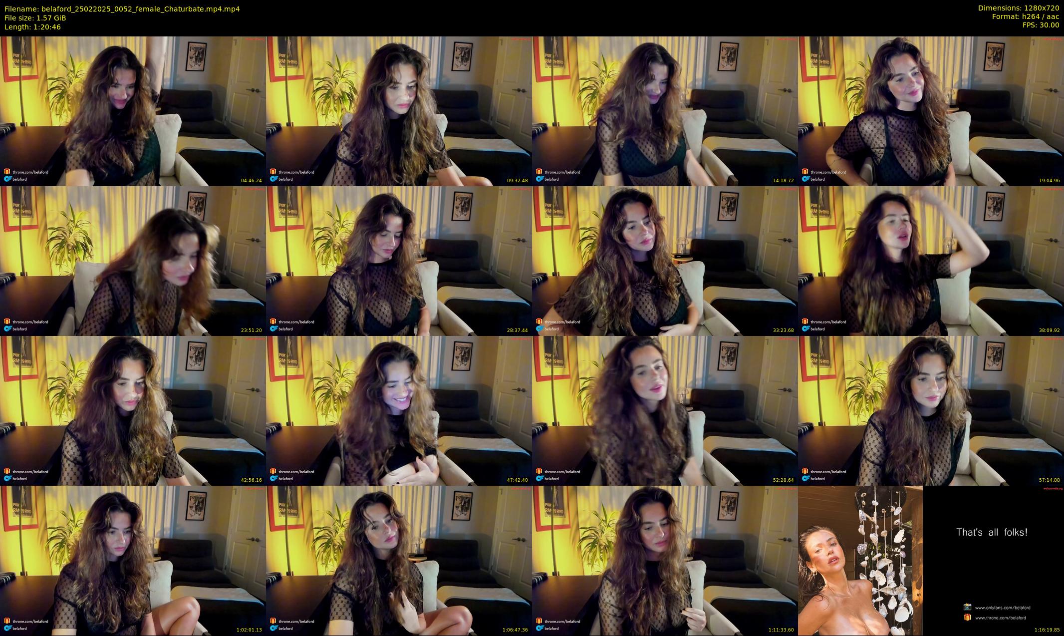 belaford — 81 minute Chaturbate female cam show recording, 720p, Feb 25, 2025