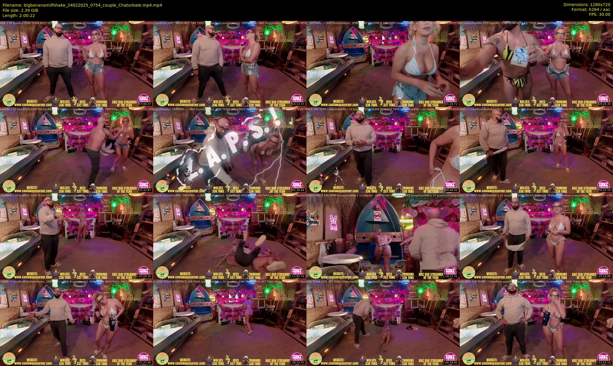 bigbananamilfshake — 121 minute Chaturbate couple cam show recording, 720p, Feb 24, 2025