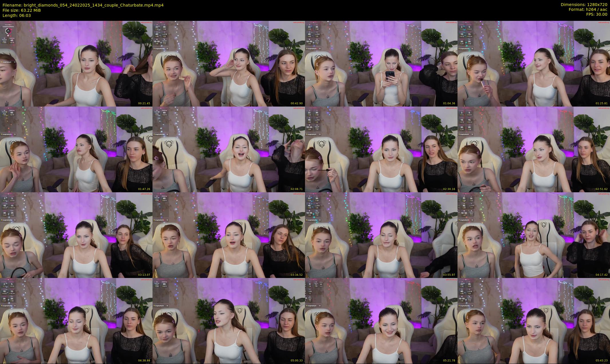 bright_diamonds_054 — 7 minute Chaturbate couple cam show recording, 720p, Feb 24, 2025