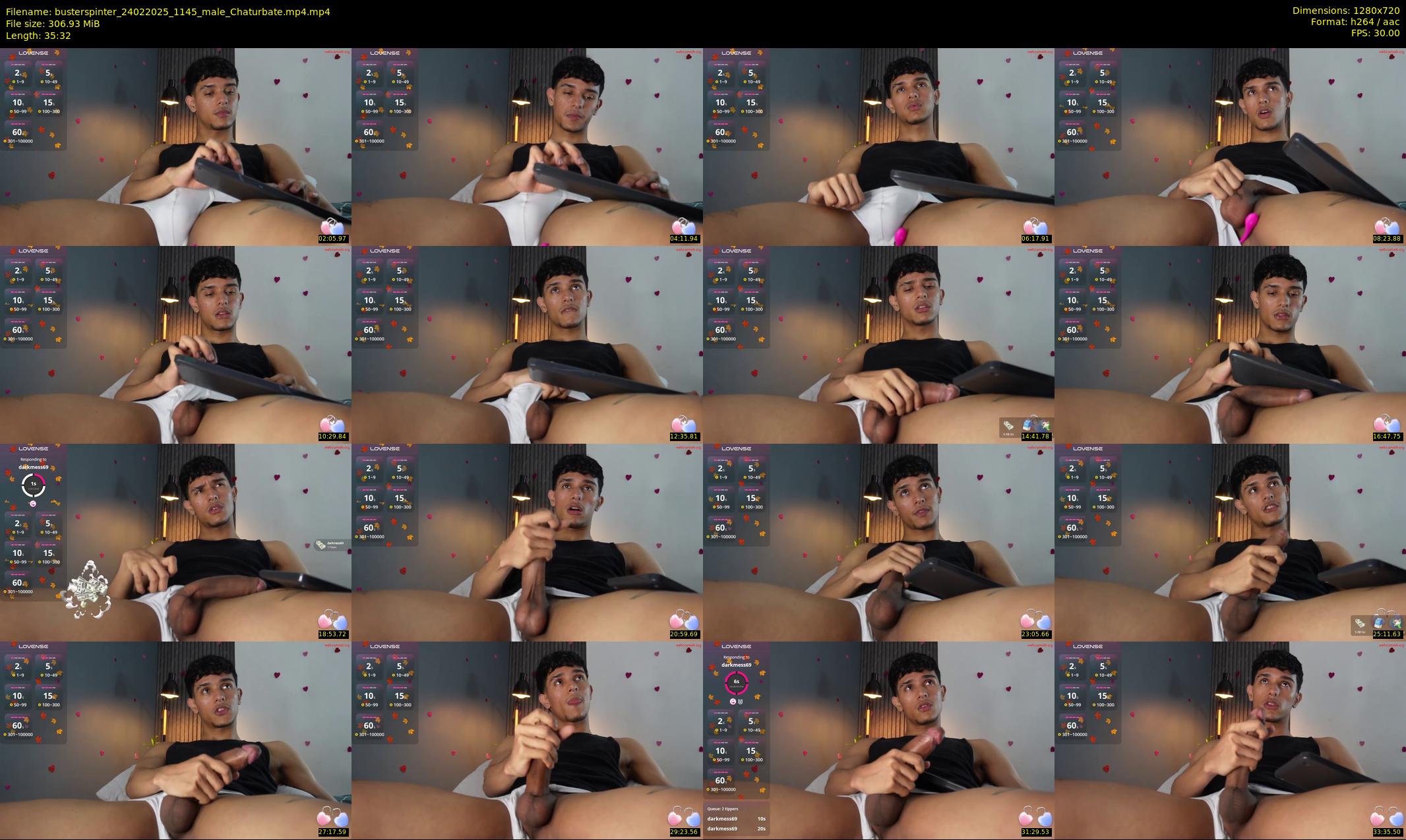 busterspinter — 36 minute Chaturbate male cam show recording, 720p, Feb 24, 2025