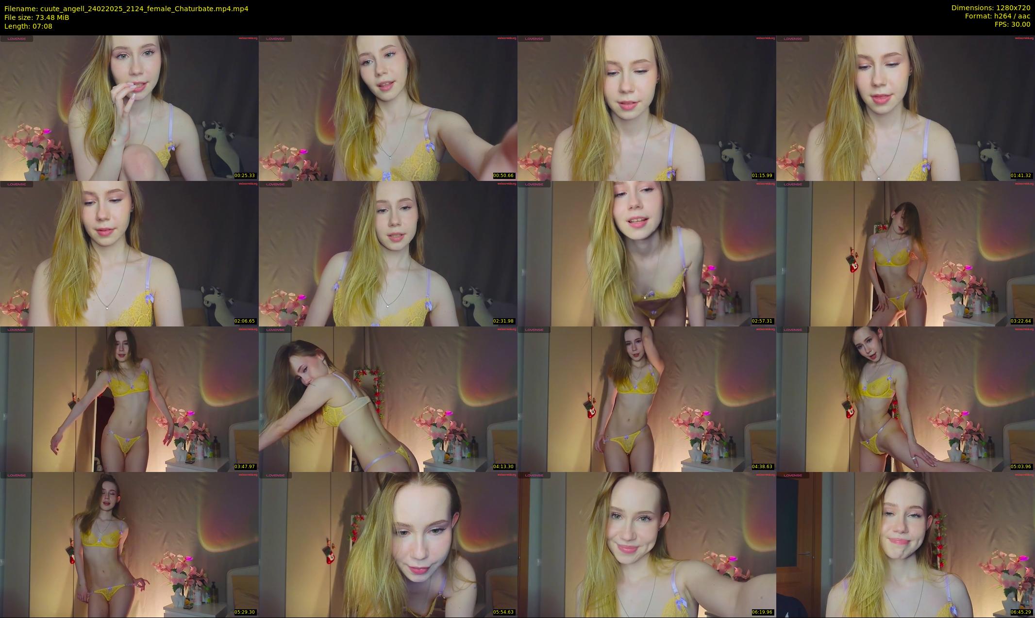 cuute_angell — 8 minute Chaturbate female cam show recording, 720p, Feb 24, 2025