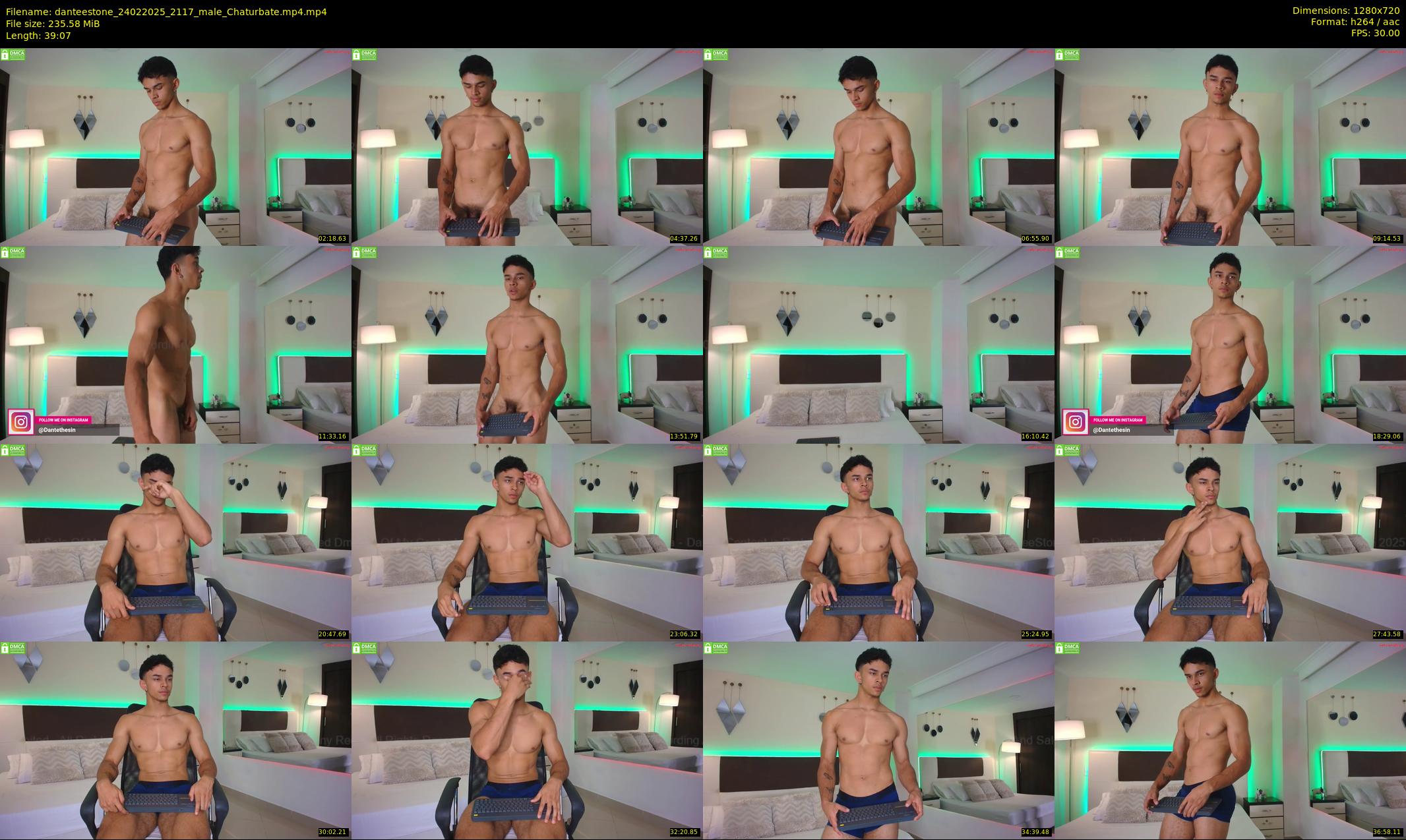 danteestone — 40 minute Chaturbate male cam show recording, 720p, Feb 24, 2025