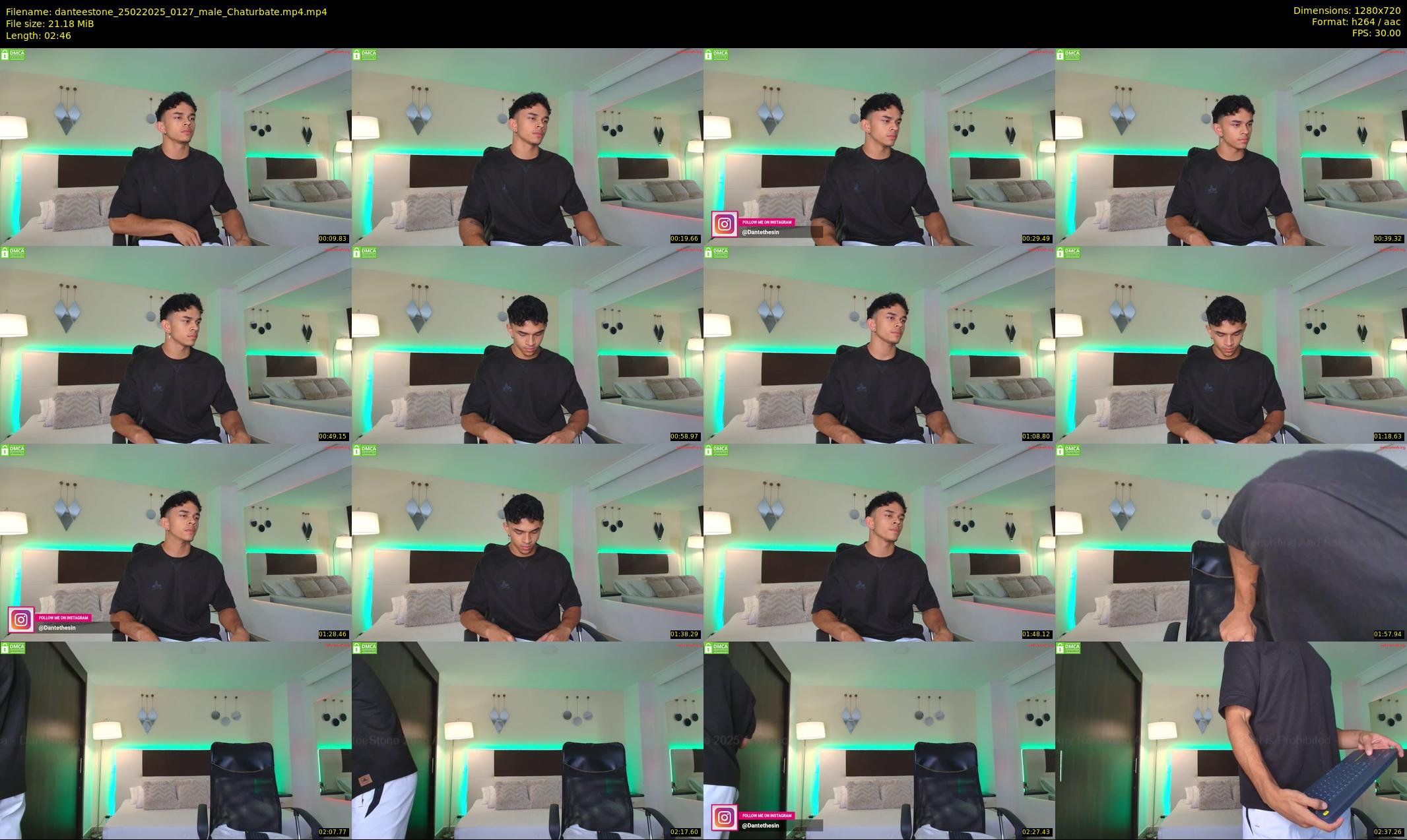 danteestone — 3 minute Chaturbate male cam show recording, 720p, Feb 25, 2025