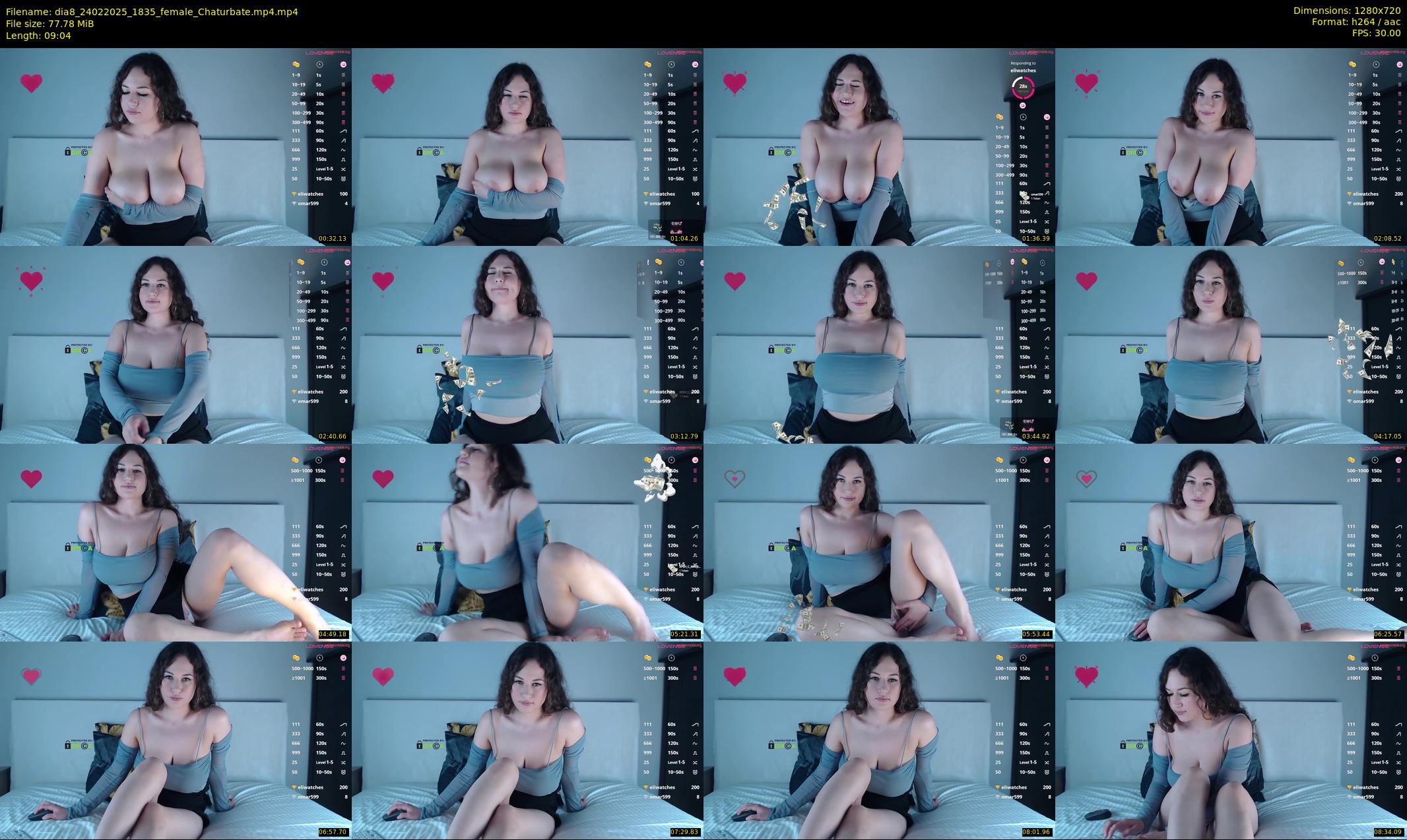 dia8 — 10 minute Chaturbate female cam show recording, 720p, Feb 24, 2025