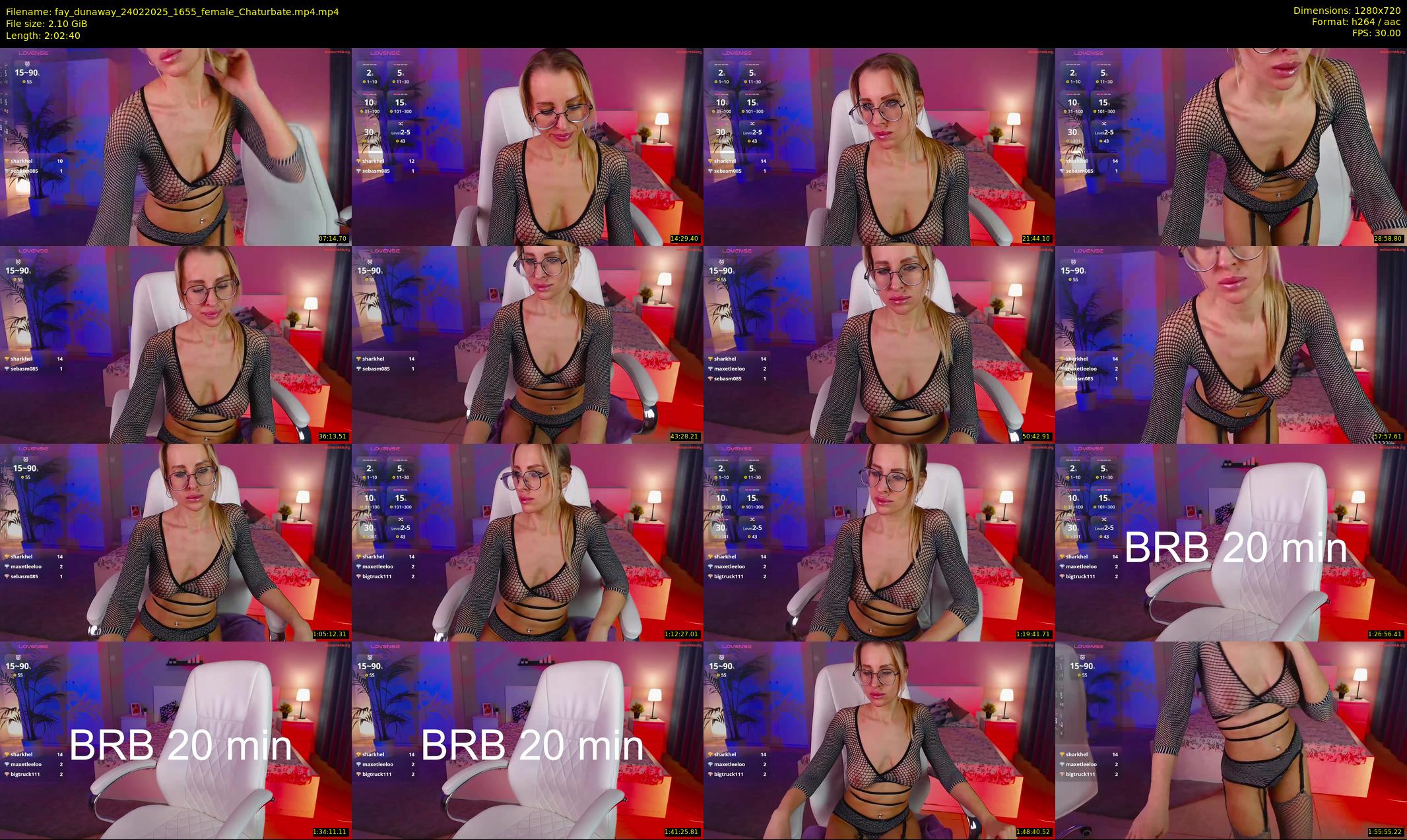 fay_dunaway — 123 minute Chaturbate female cam show recording, 720p, Feb 24, 2025