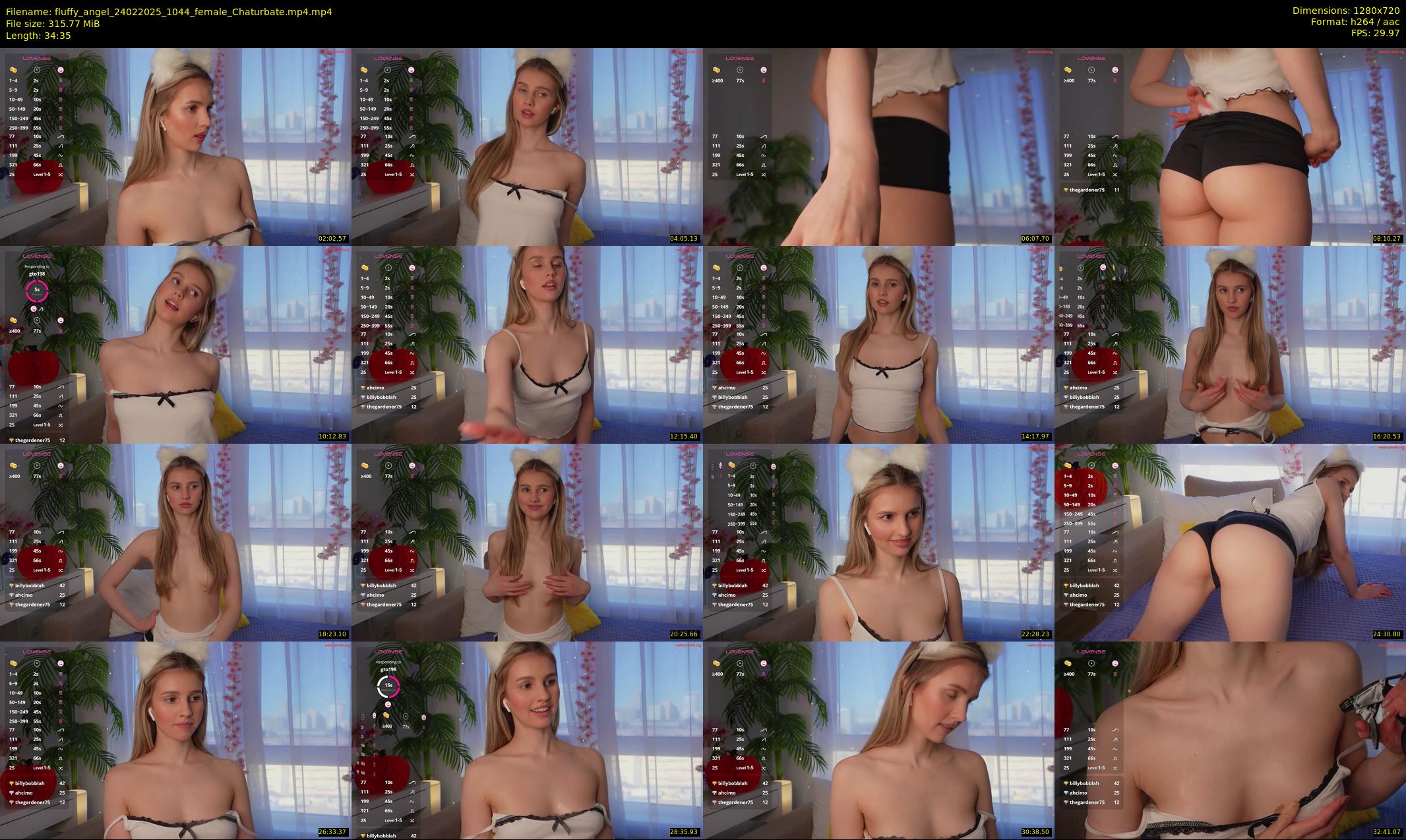 fluffy_angel — 35 minute Chaturbate female cam show recording, 720p, Feb 24, 2025
