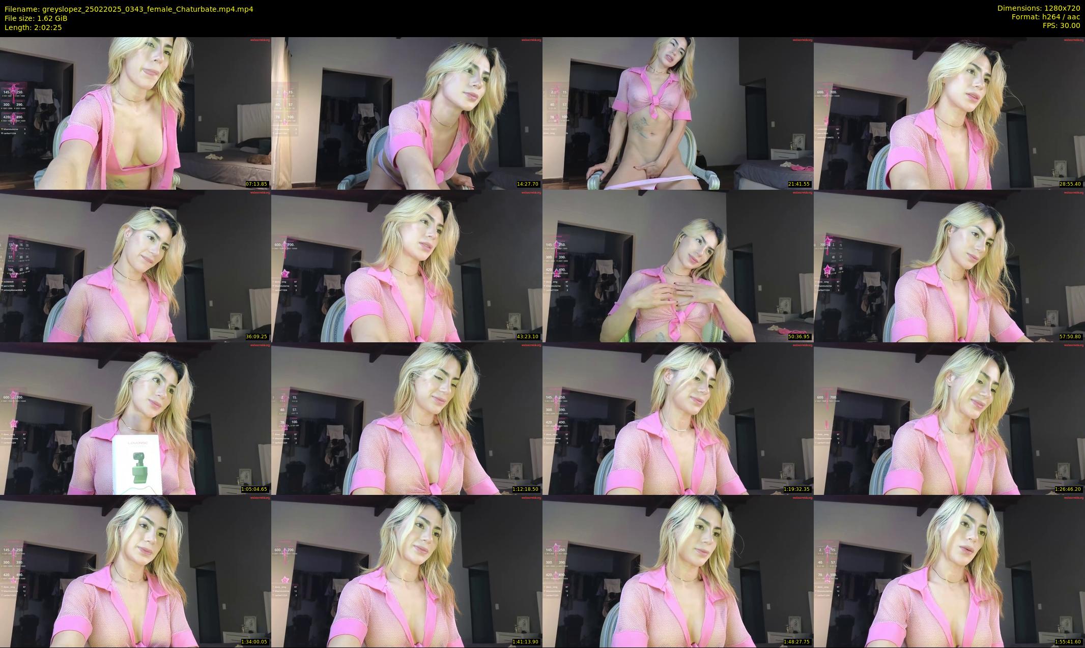 greyslopez — 123 minute Chaturbate female cam show recording, 720p, Feb 25, 2025