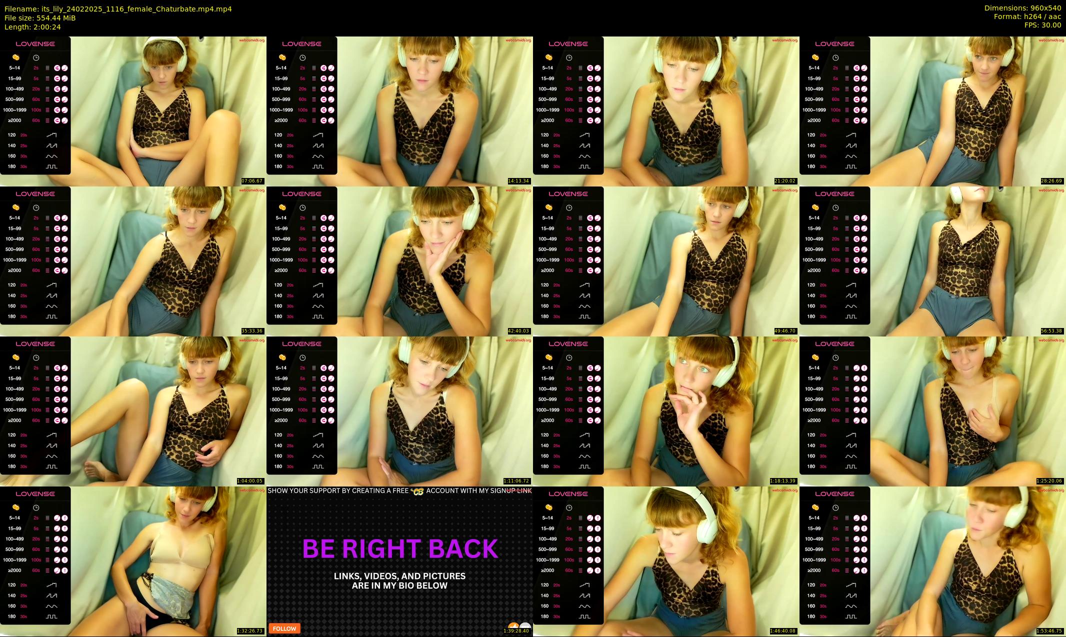 its_lily — 121 minute Chaturbate female cam show recording, 480p, Feb 24, 2025