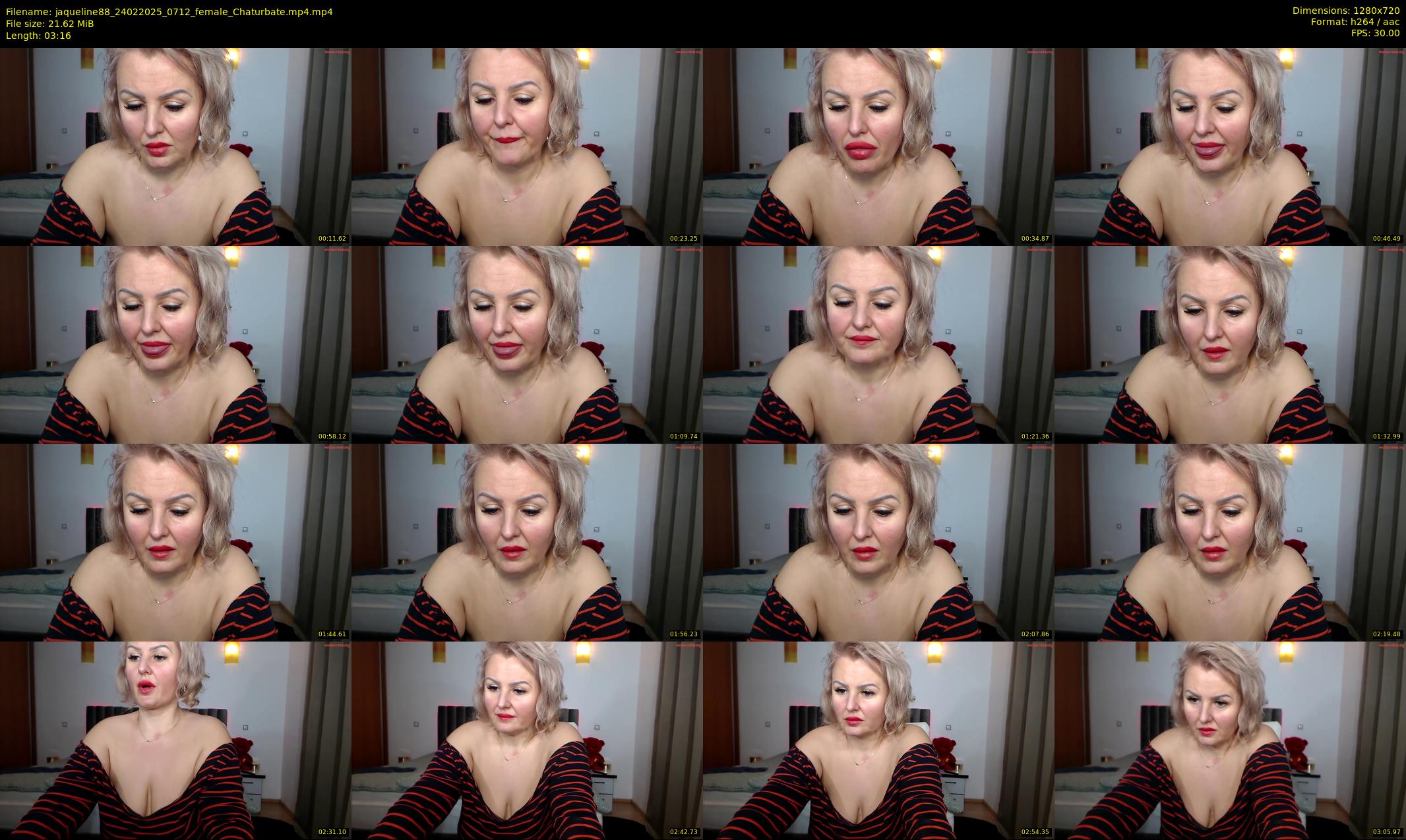 jaqueline88 — 4 minute Chaturbate female cam show recording, 720p, Feb 24, 2025