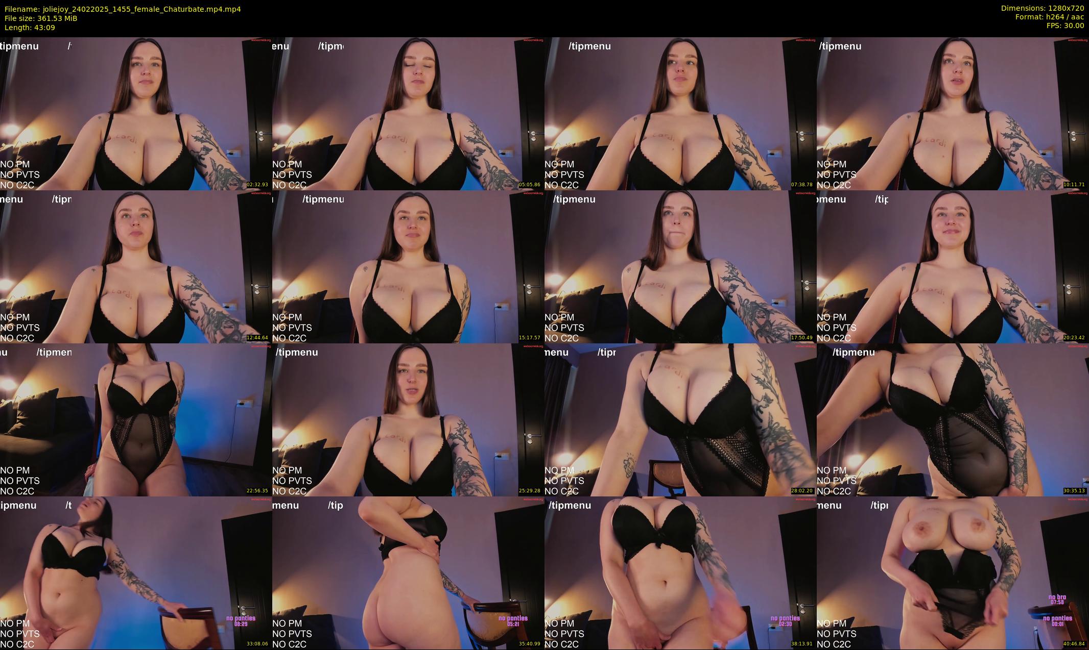 joliejoy — 44 minute Chaturbate female cam show recording, 720p, Feb 24, 2025