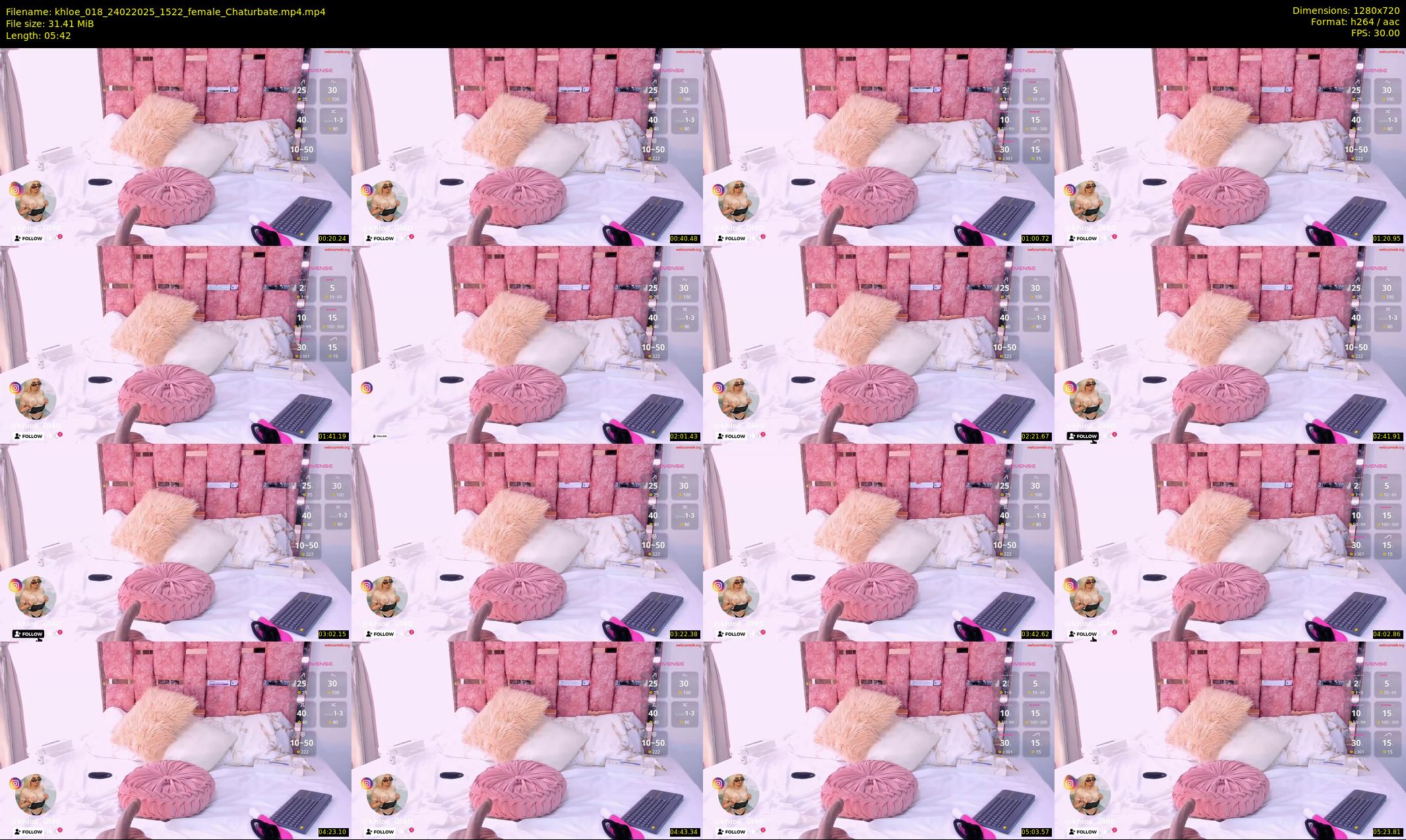khloe_018 — 6 minute Chaturbate female cam show recording, 720p, Feb 24, 2025