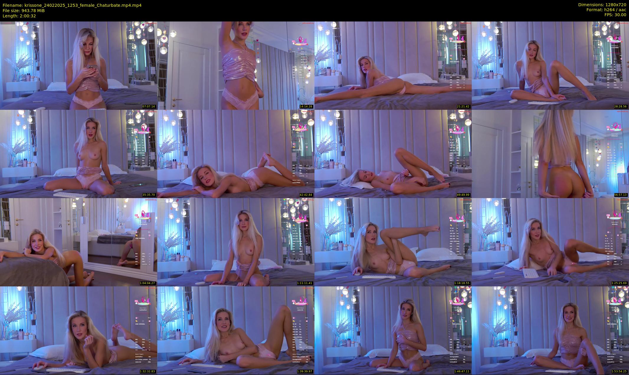 krissone — 121 minute Chaturbate female cam show recording, 720p, Feb 24, 2025