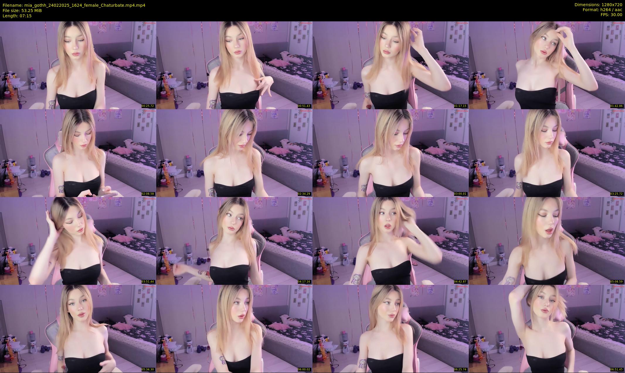 mia_gothh — 8 minute Chaturbate female cam show recording, 720p, Feb 24, 2025