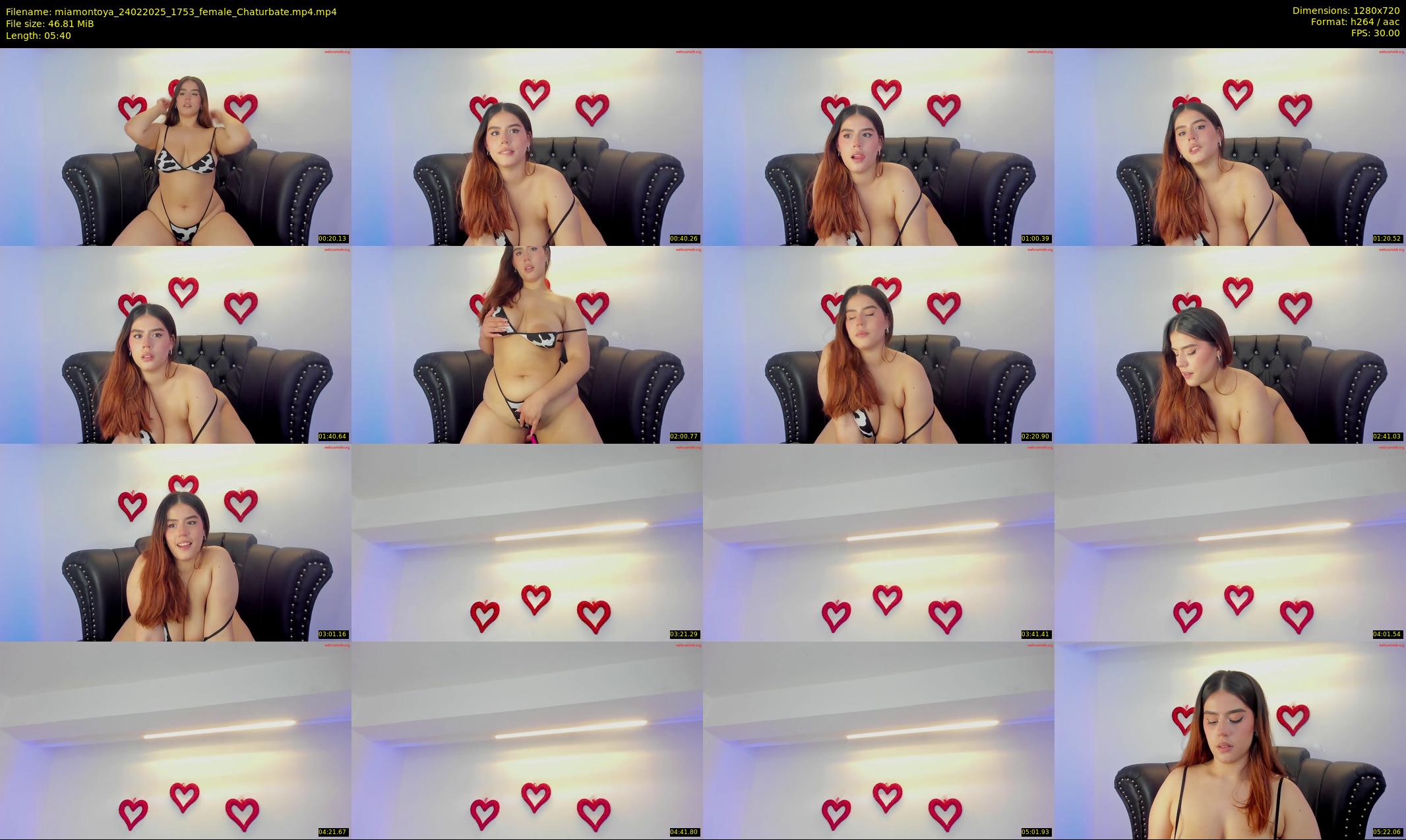 miamontoya — 6 minute Chaturbate female cam show recording, 720p, Feb 24, 2025