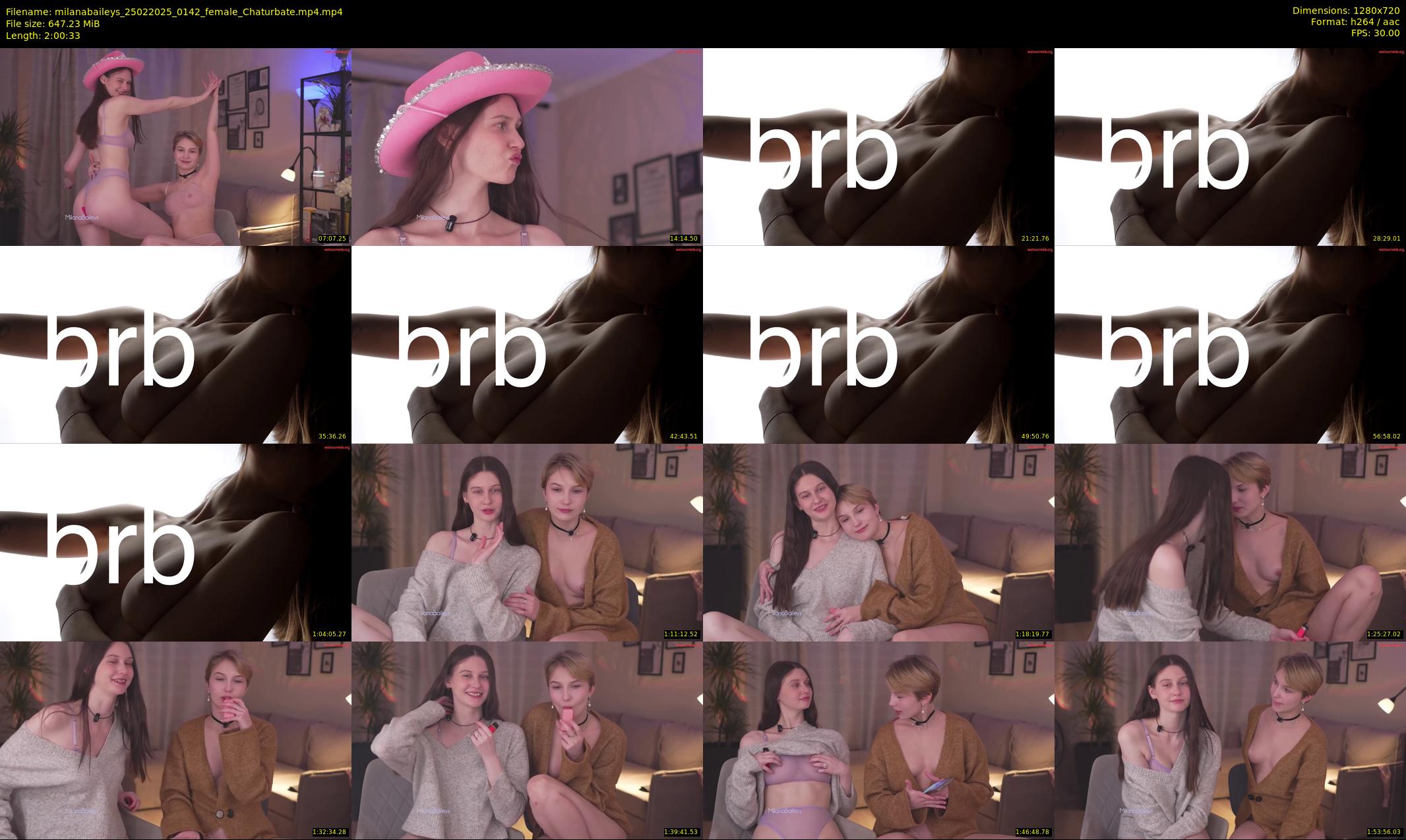 milanabaileys — 121 minute Chaturbate female cam show recording, 720p, Feb 25, 2025