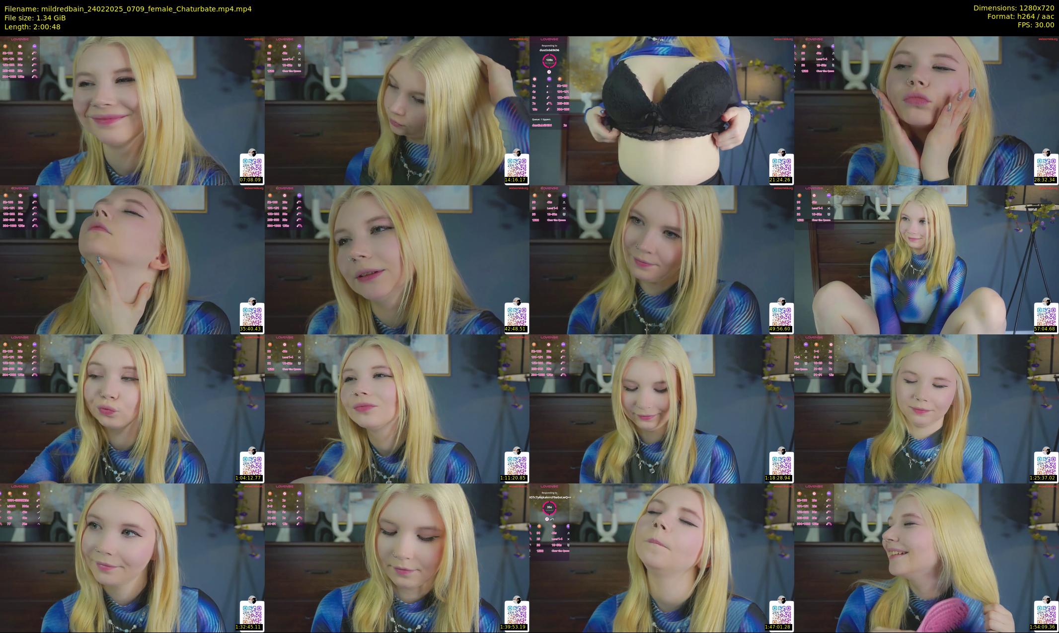 mildredbain — 121 minute Chaturbate female cam show recording, 720p, Feb 24, 2025