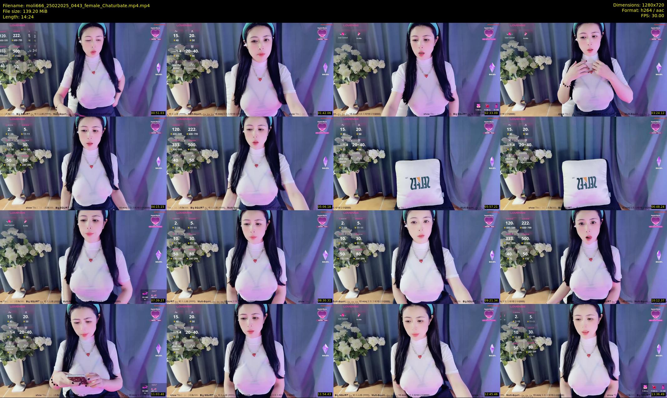 moli666 — 15 minute Chaturbate female cam show recording, 720p, Feb 25, 2025