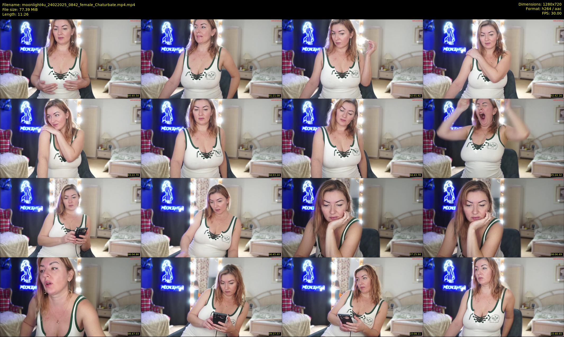 moonlight4u — 12 minute Chaturbate female cam show recording, 720p, Feb 24, 2025