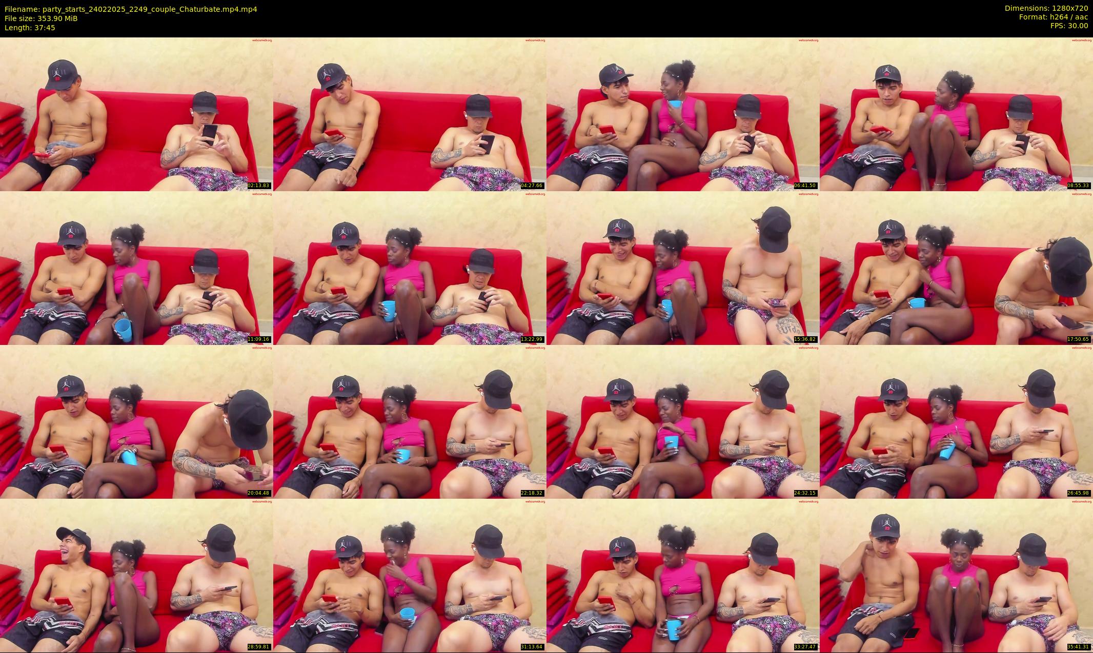 party_starts — 38 minute Chaturbate couple cam show recording, 720p, Feb 24, 2025