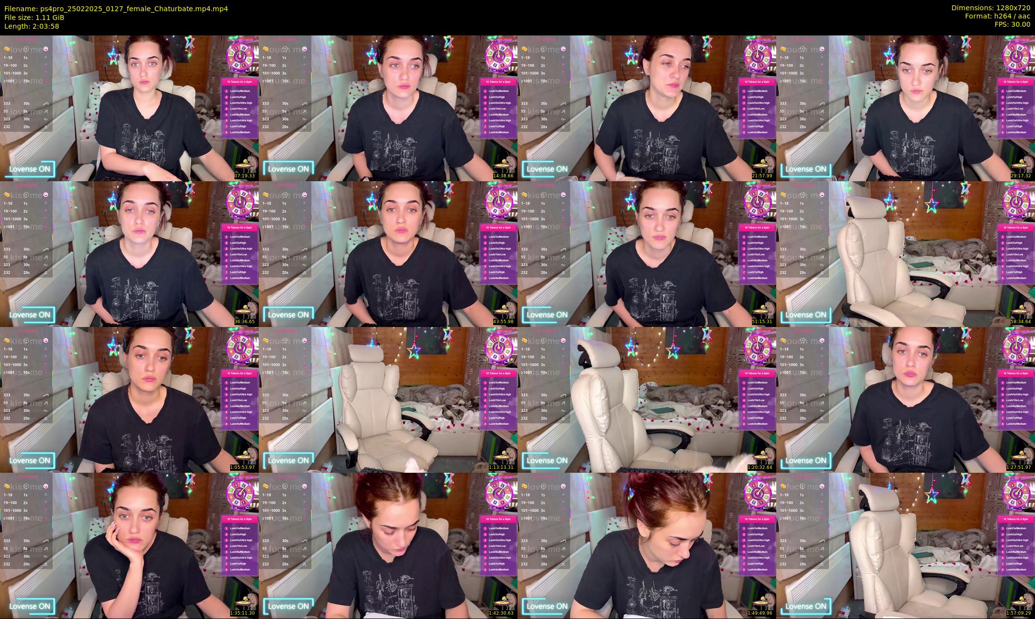 ps4pro — 124 minute Chaturbate female cam show recording, 720p, Feb 25, 2025