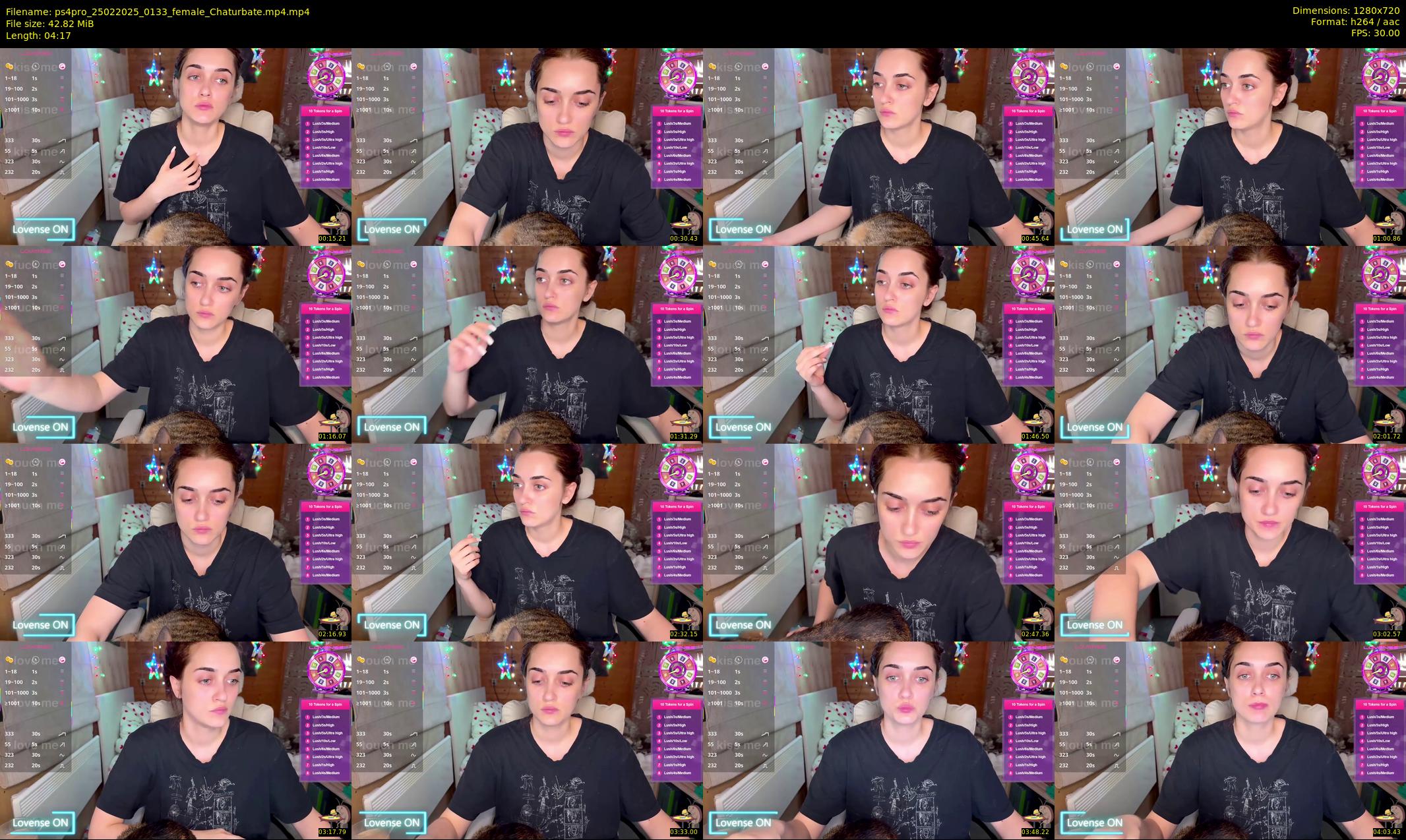 ps4pro — 5 minute Chaturbate female cam show recording, 720p, Feb 25, 2025