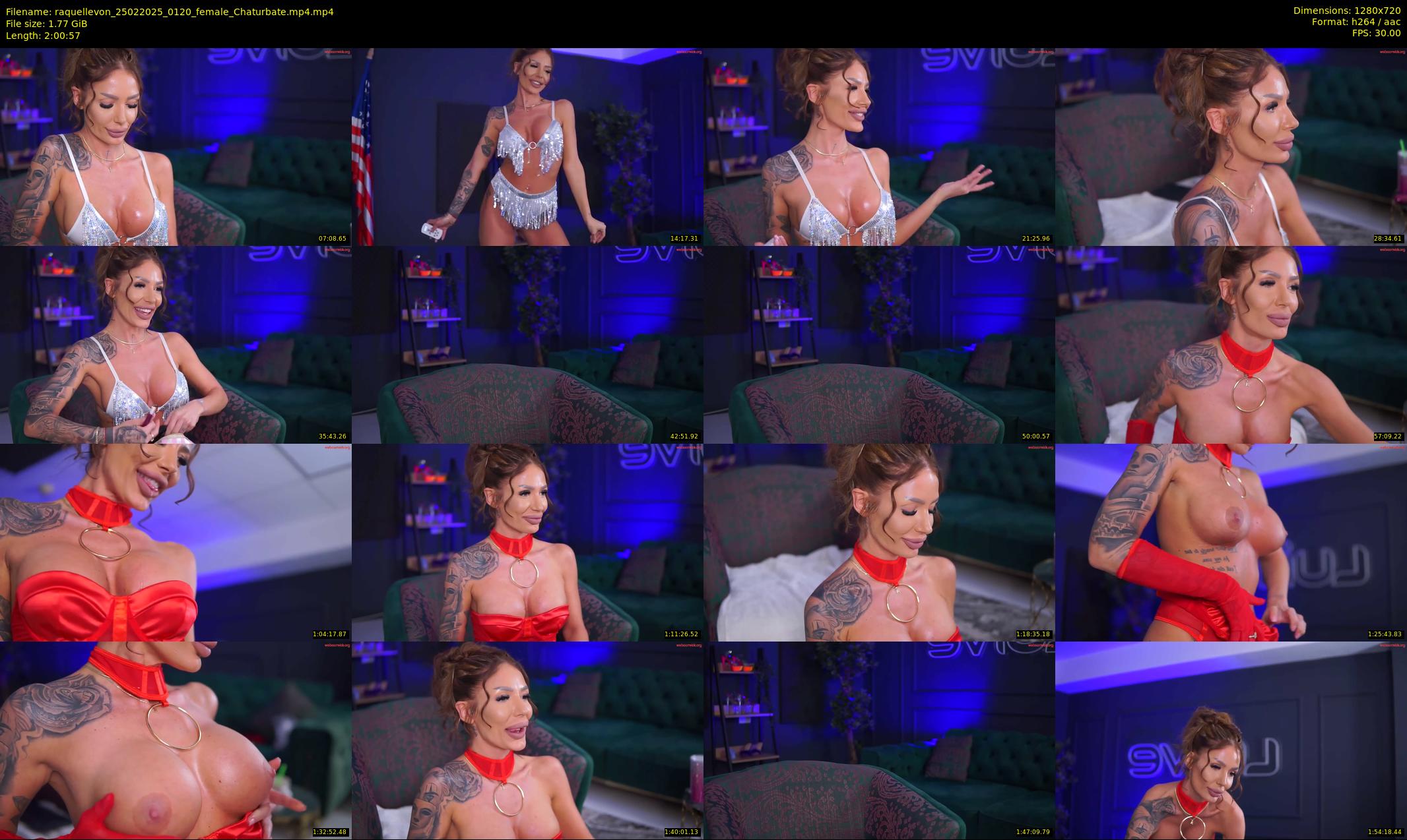raquellevon — 121 minute Chaturbate female cam show recording, 720p, Feb 25, 2025