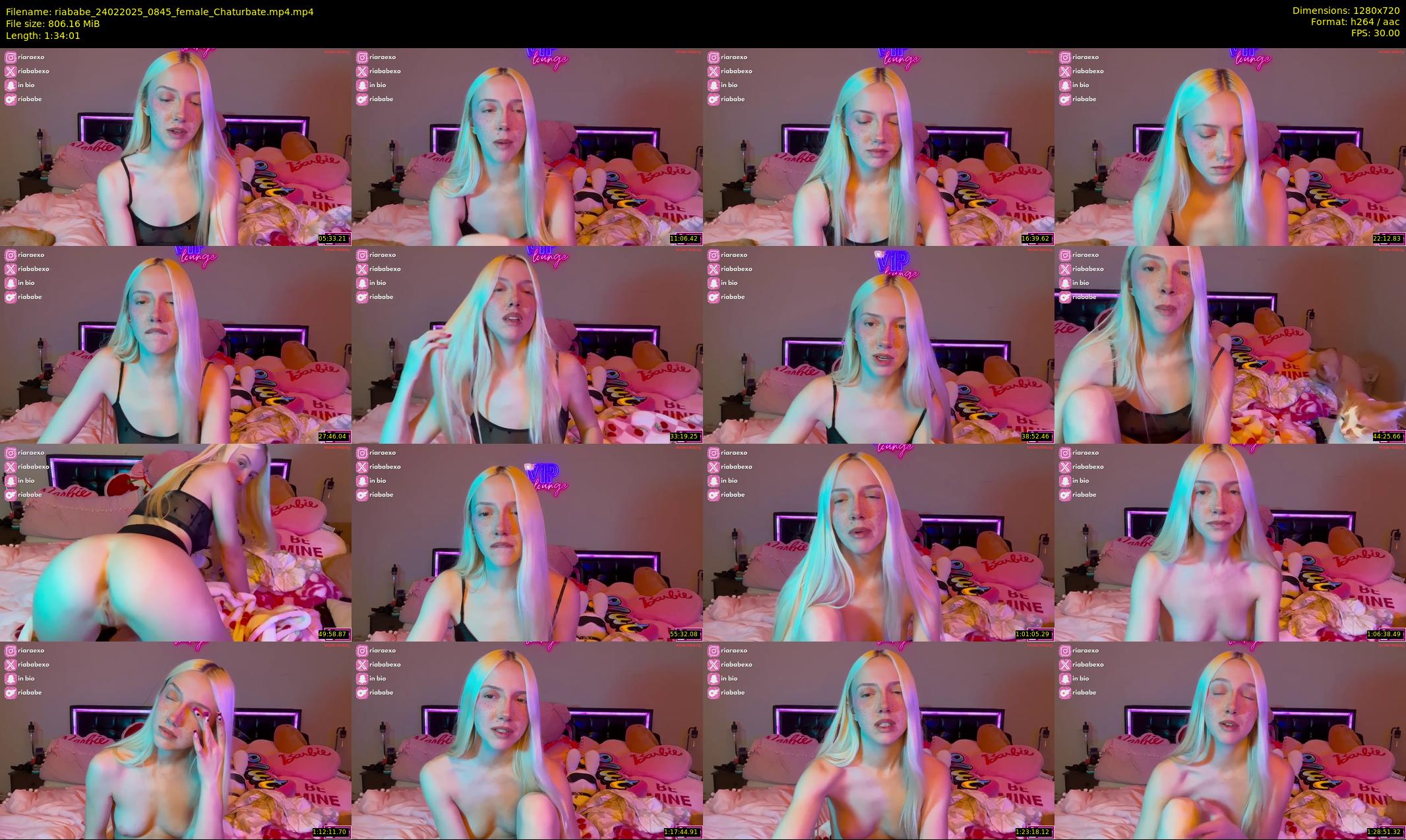 riababe — 95 minute Chaturbate female cam show recording, 720p, Feb 24, 2025