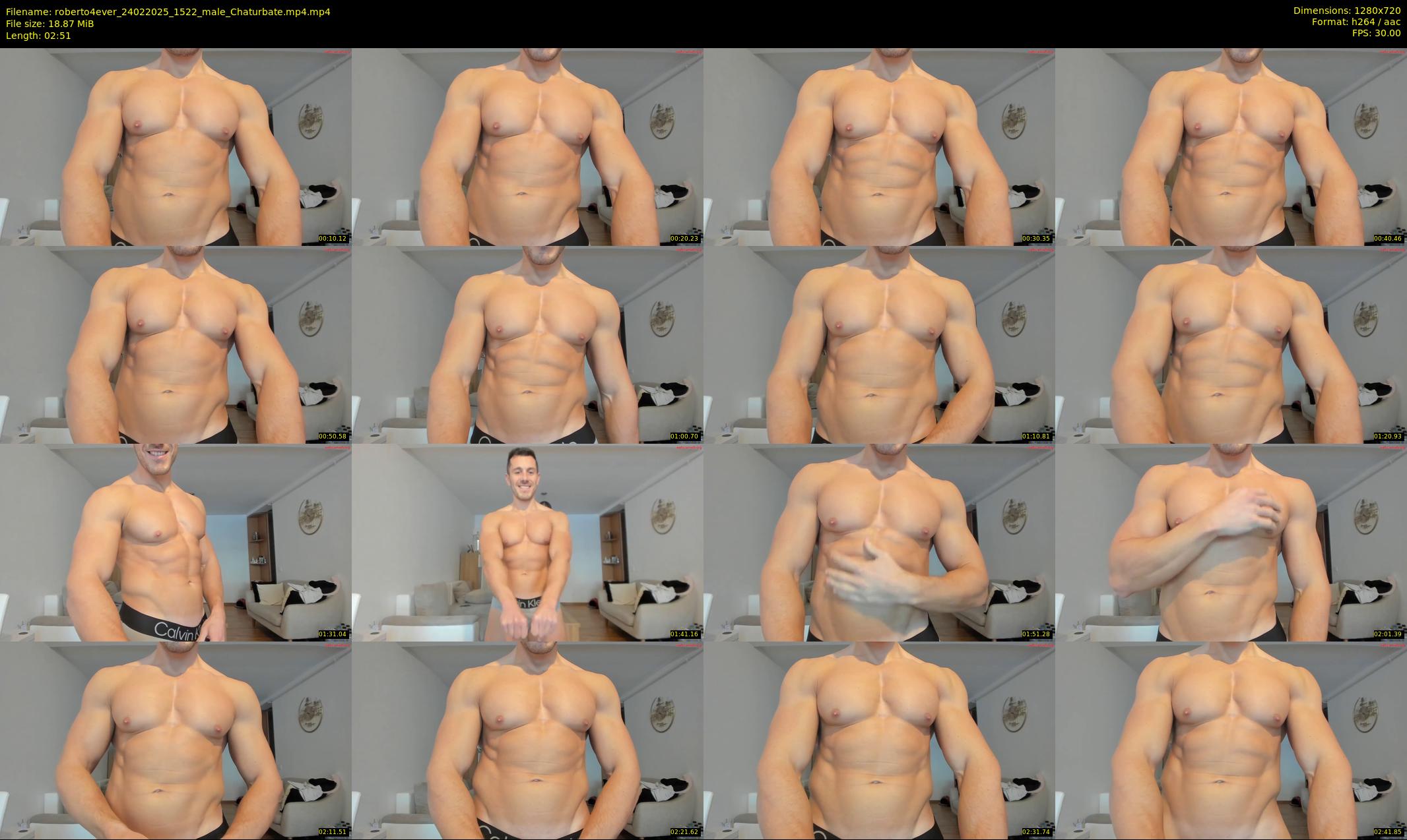 roberto4ever — 3 minute Chaturbate male cam show recording, 720p, Feb 24, 2025