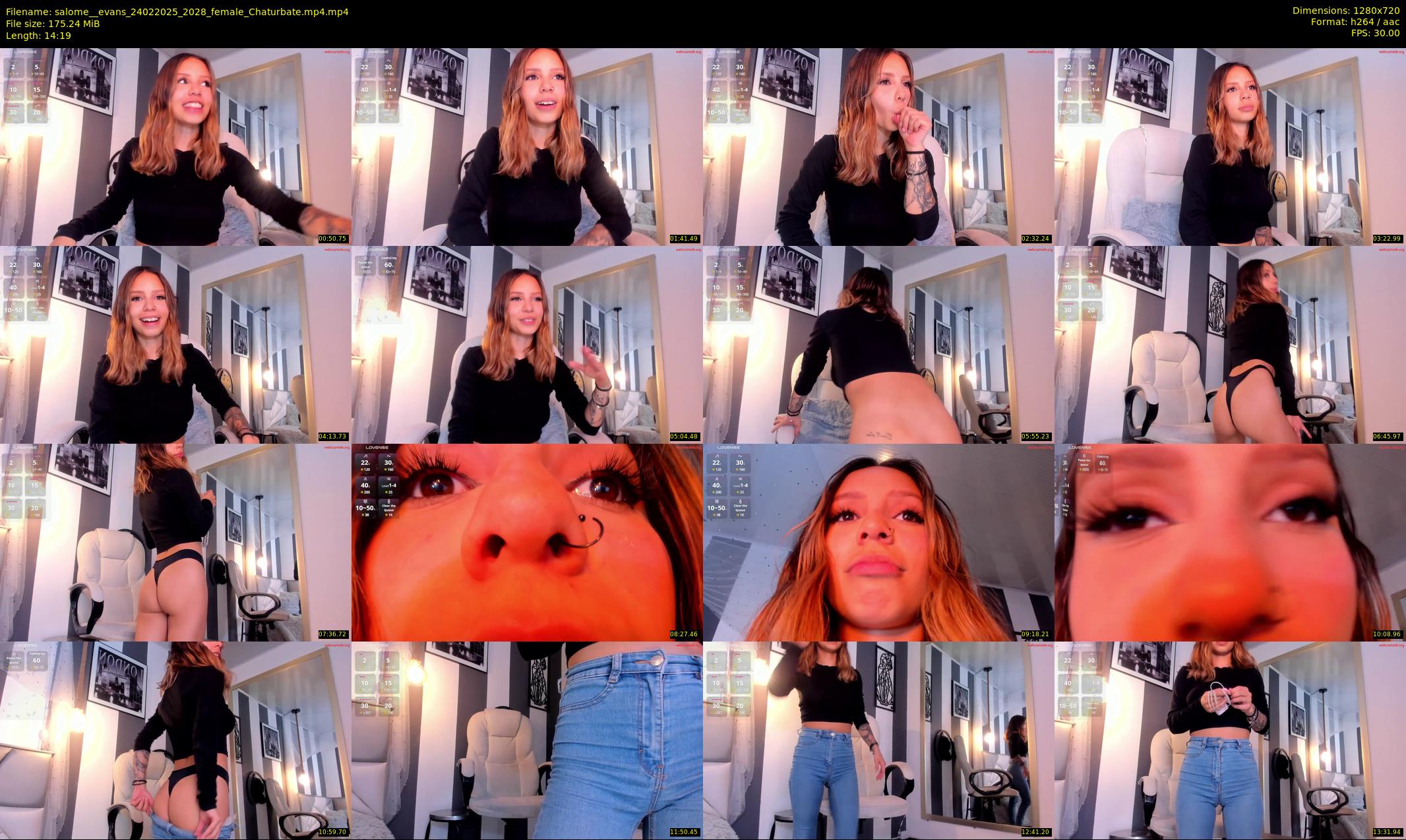 salome__evans — 15 minute Chaturbate female cam show recording, 720p, Feb 24, 2025