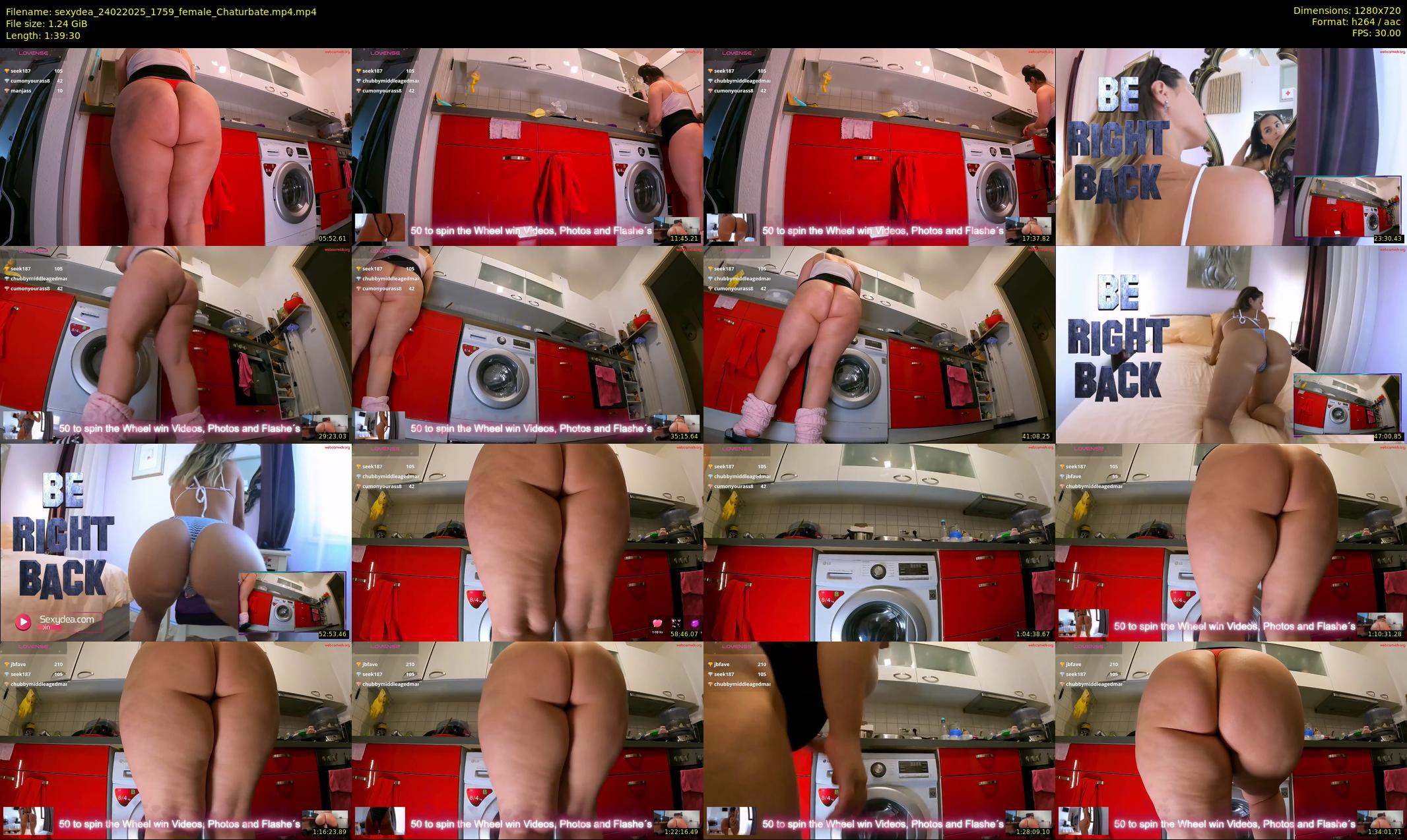 sexydea — 100 minute Chaturbate female cam show recording, 720p, Feb 24, 2025