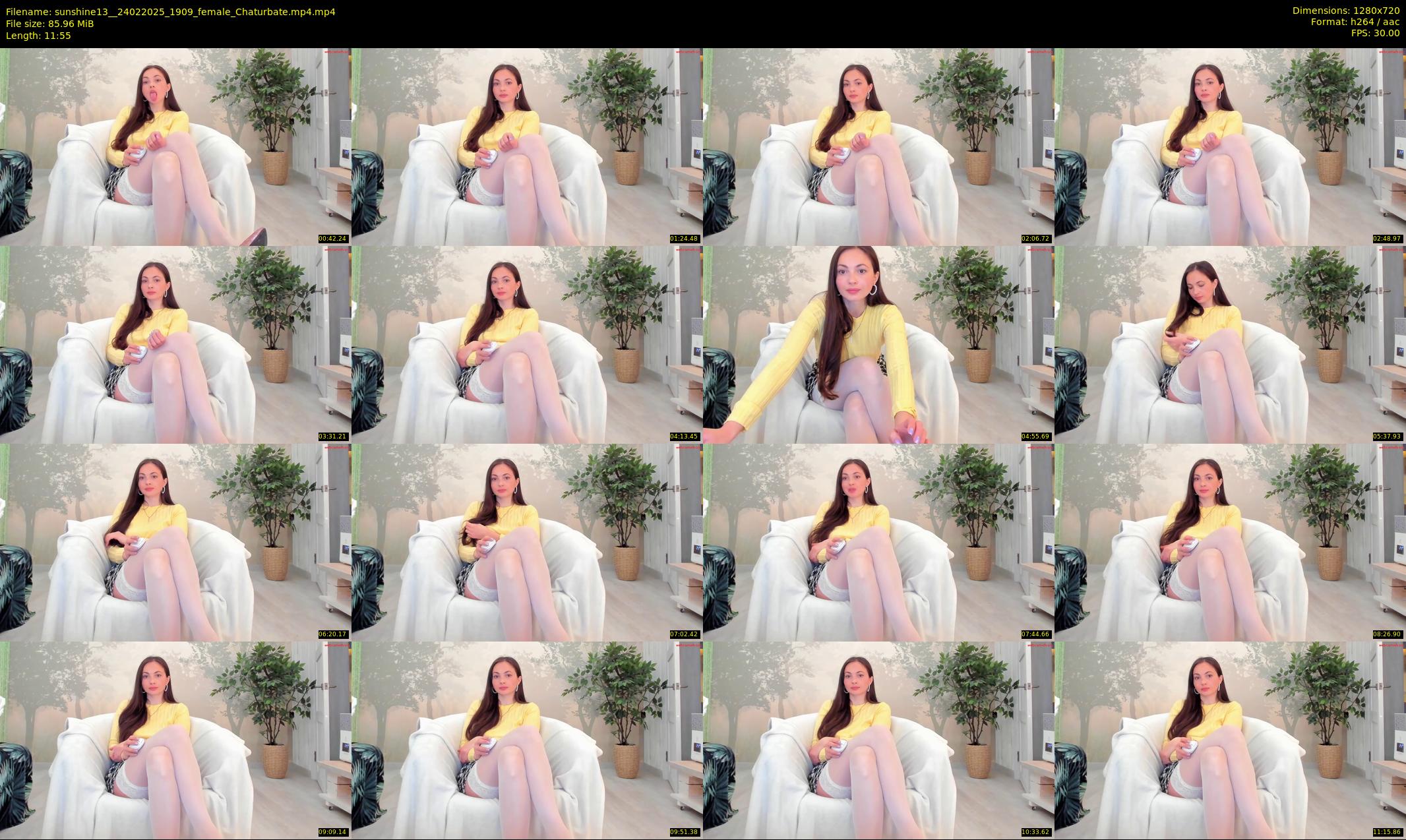 sunshine13_ — 12 minute Chaturbate female cam show recording, 720p, Feb 24, 2025