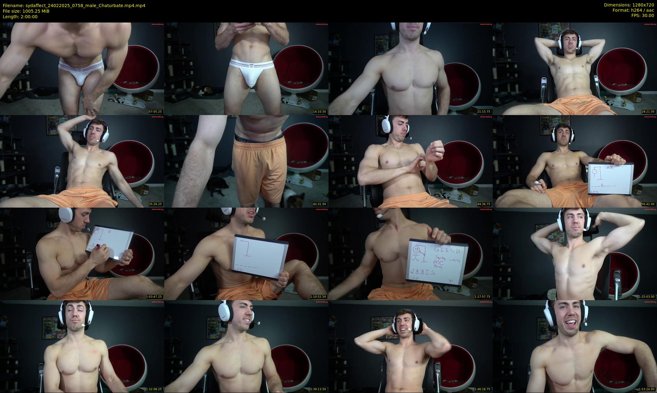 sydaffect — 120 minute Chaturbate male cam show recording, 720p, Feb 24, 2025