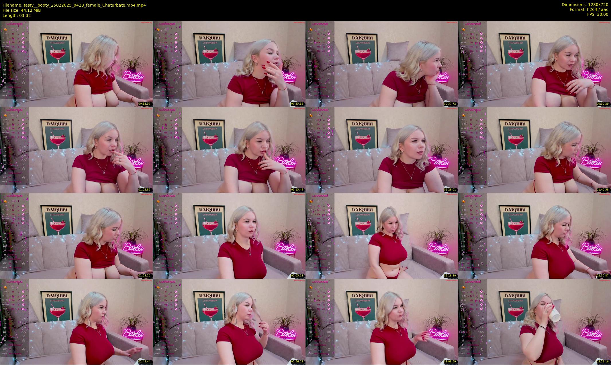 tasty__booty — 4 minute Chaturbate female cam show recording, 720p, Feb 25, 2025